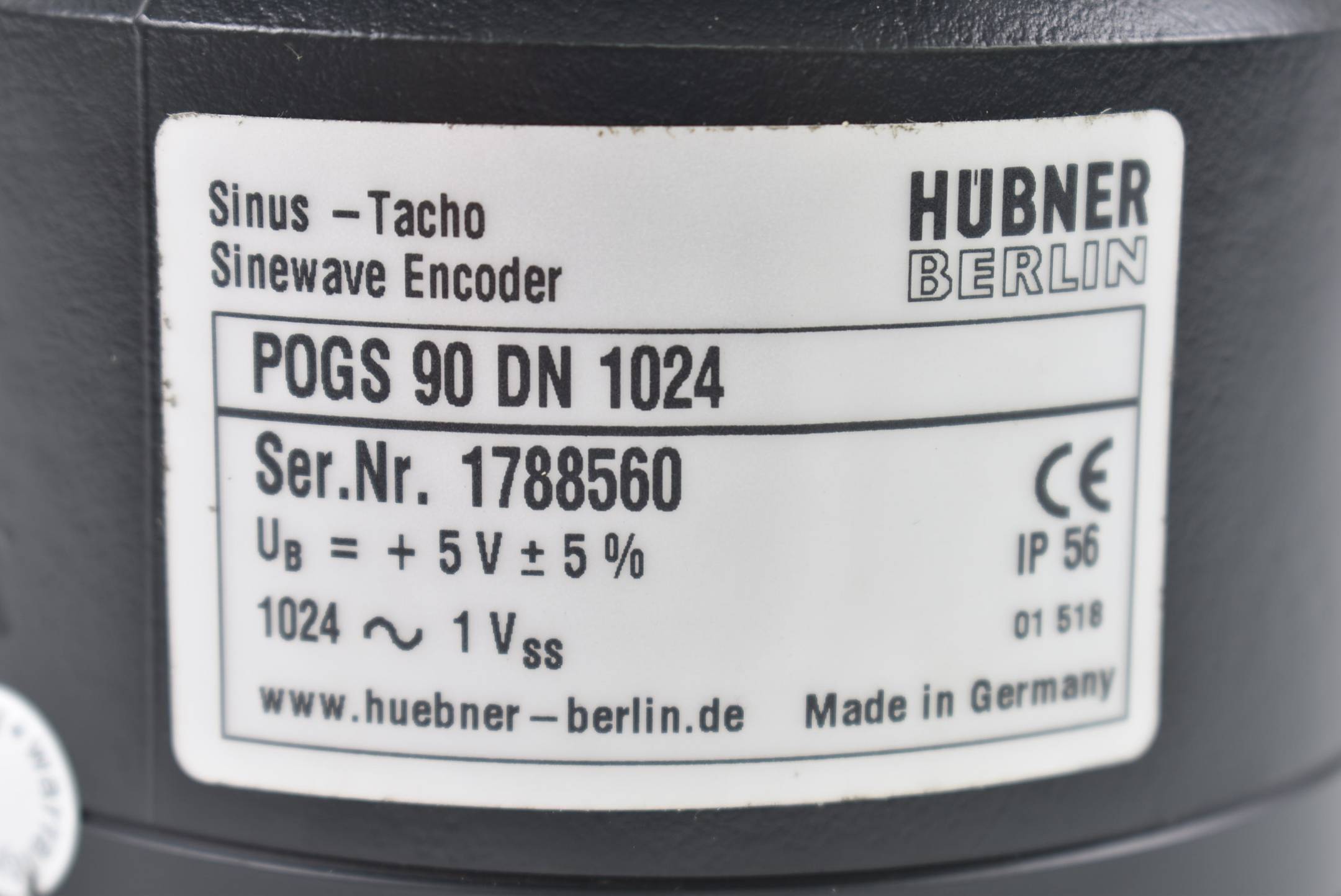 Hübner Berlin Sinus Tacho Drehimpulsgeber POGS 90 DN 1024