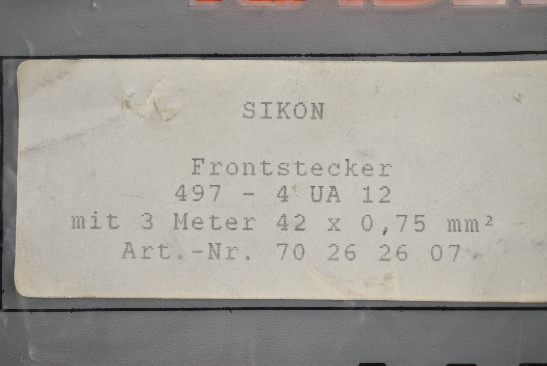 Siemens Sikon Frontstecker mit 3m 42x0,75mm² 497-4UA12 ( 70262607 )