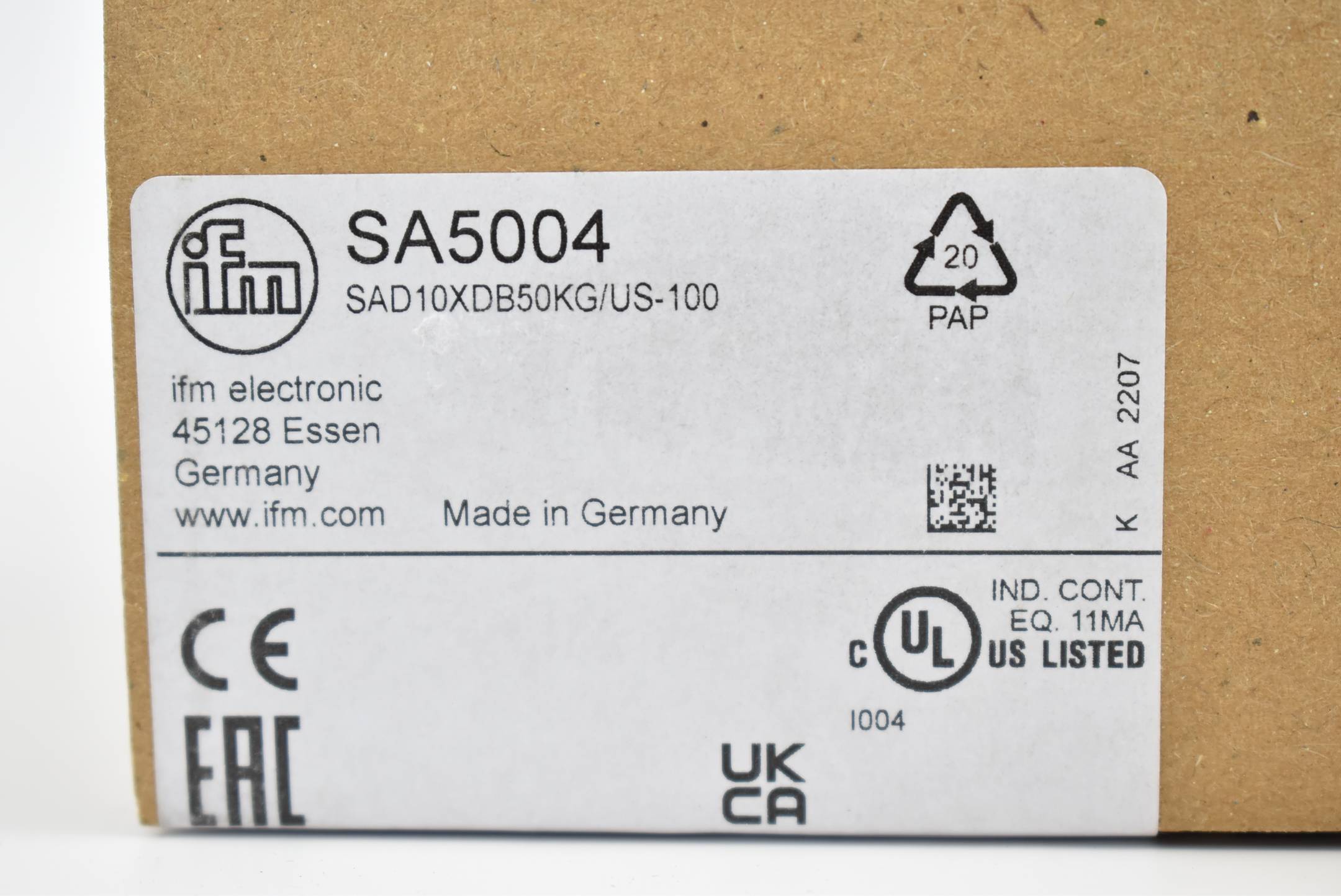 Ifm electronic Strömungssensor SA5004 ( SAD10XDB50KG/US-100 )