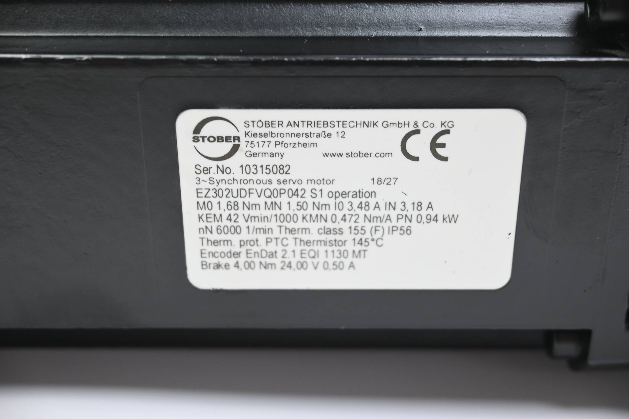 Stöber Antriebstechnik Synchronservomotor EZ302UDFVQ0P042