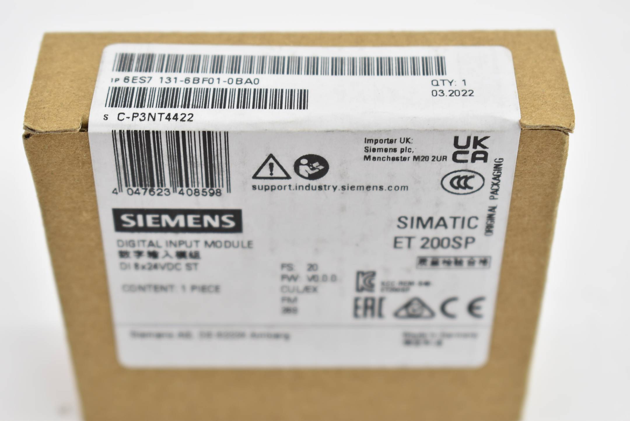 Siemens simatic digital ET 200SP 6ES7131-6BF01-0BA0 ( 6ES7 131-6BF01-0BA0 ) E20
