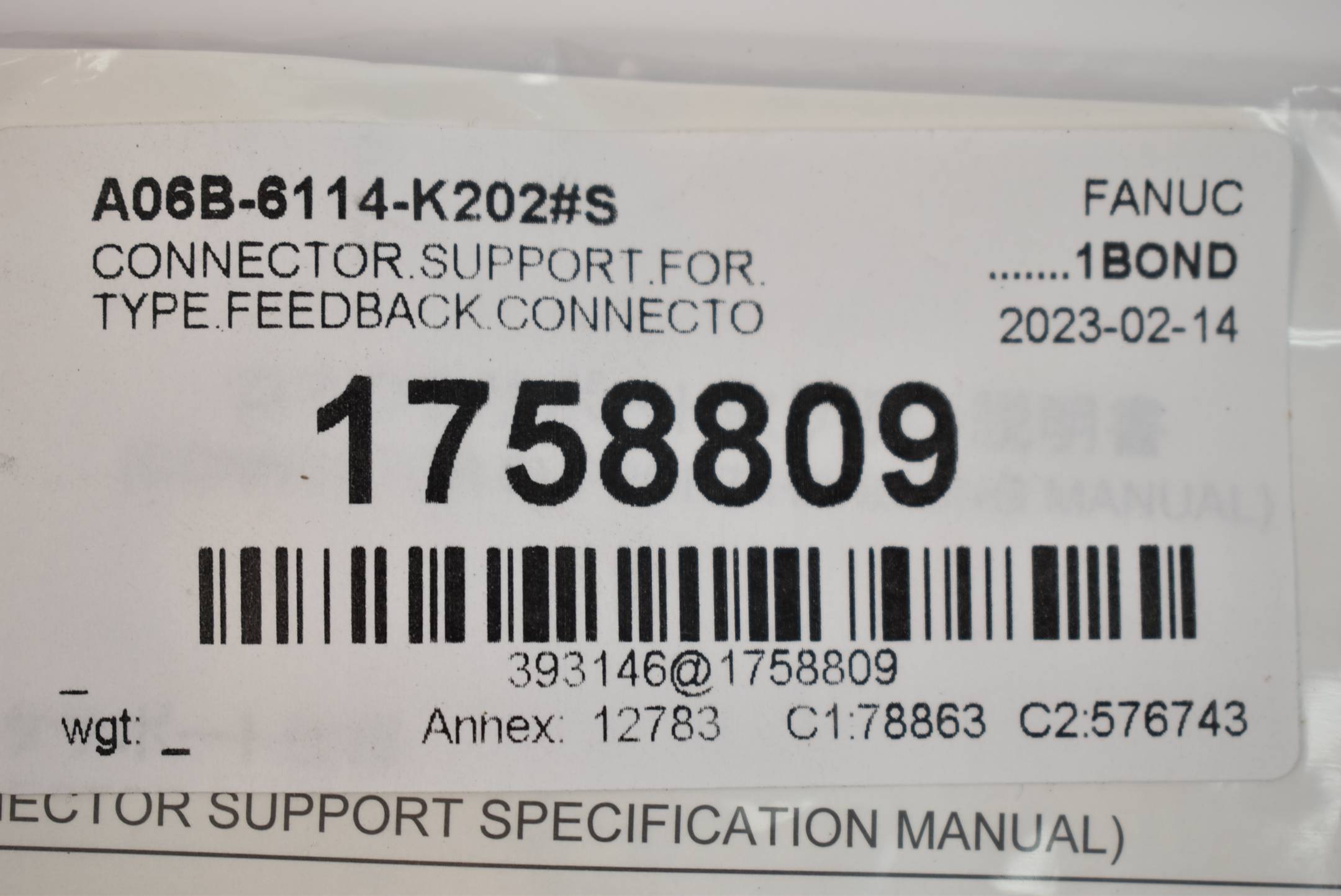 Fanuc Steckerunterstützung für Typ-Feedback-Stecker A06B-6114-K202