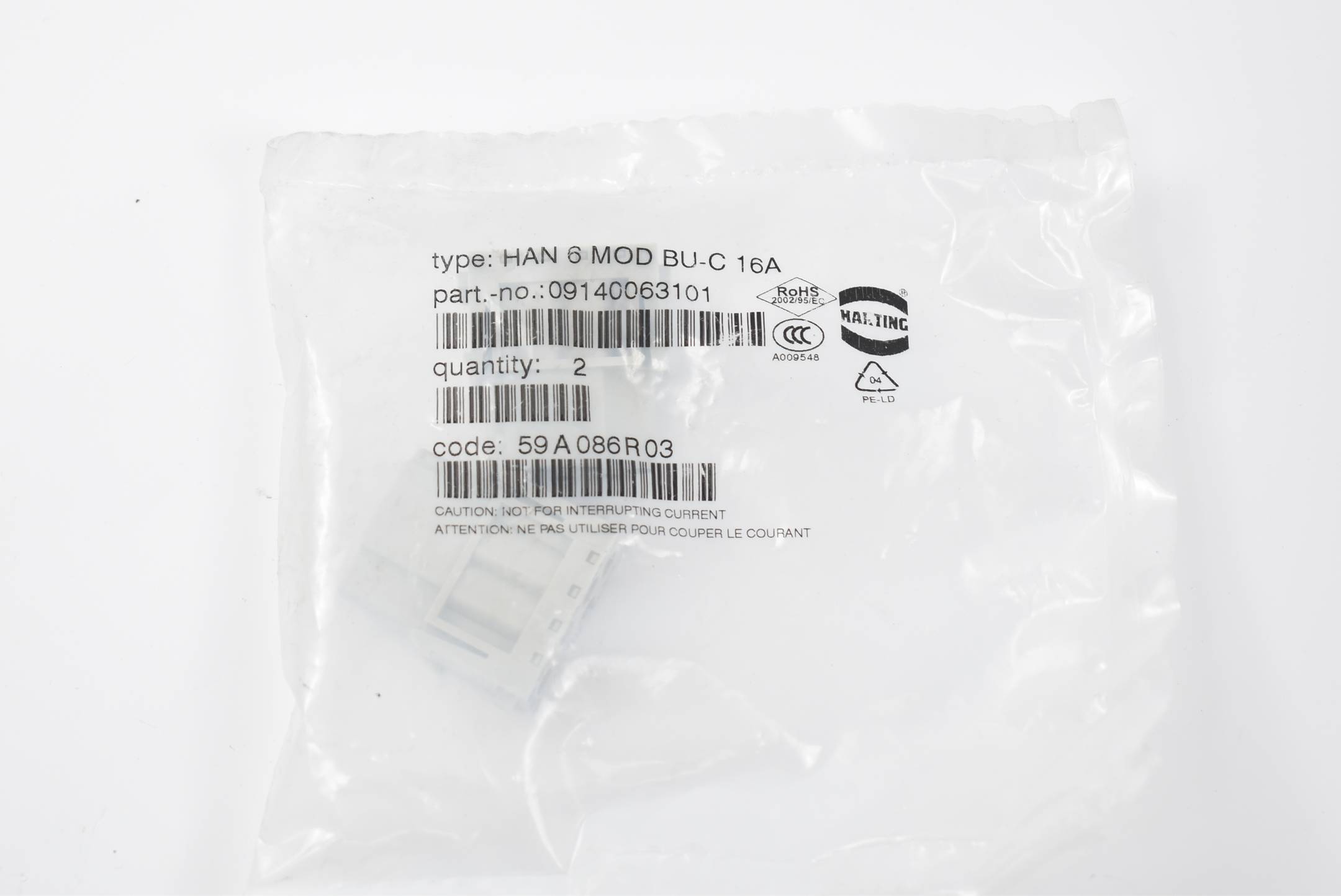 Harting E Modul HAN 6 MOD BU-C 16A ( 09140063101 )