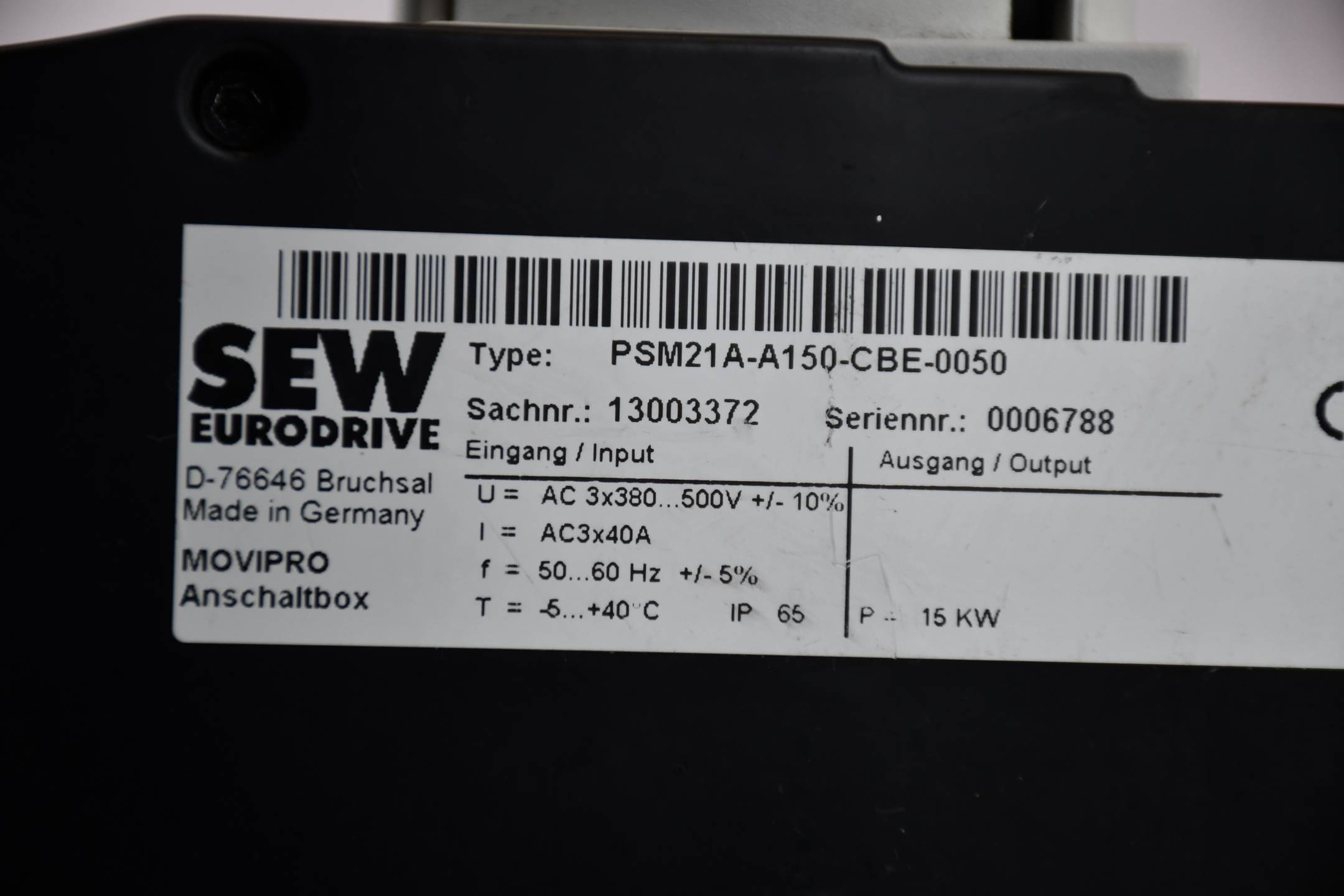 SEW Eurodrive Movipro® ADC PHC21A inkl. Schaltmodul PZM PSM21A-A150-CBE-0050