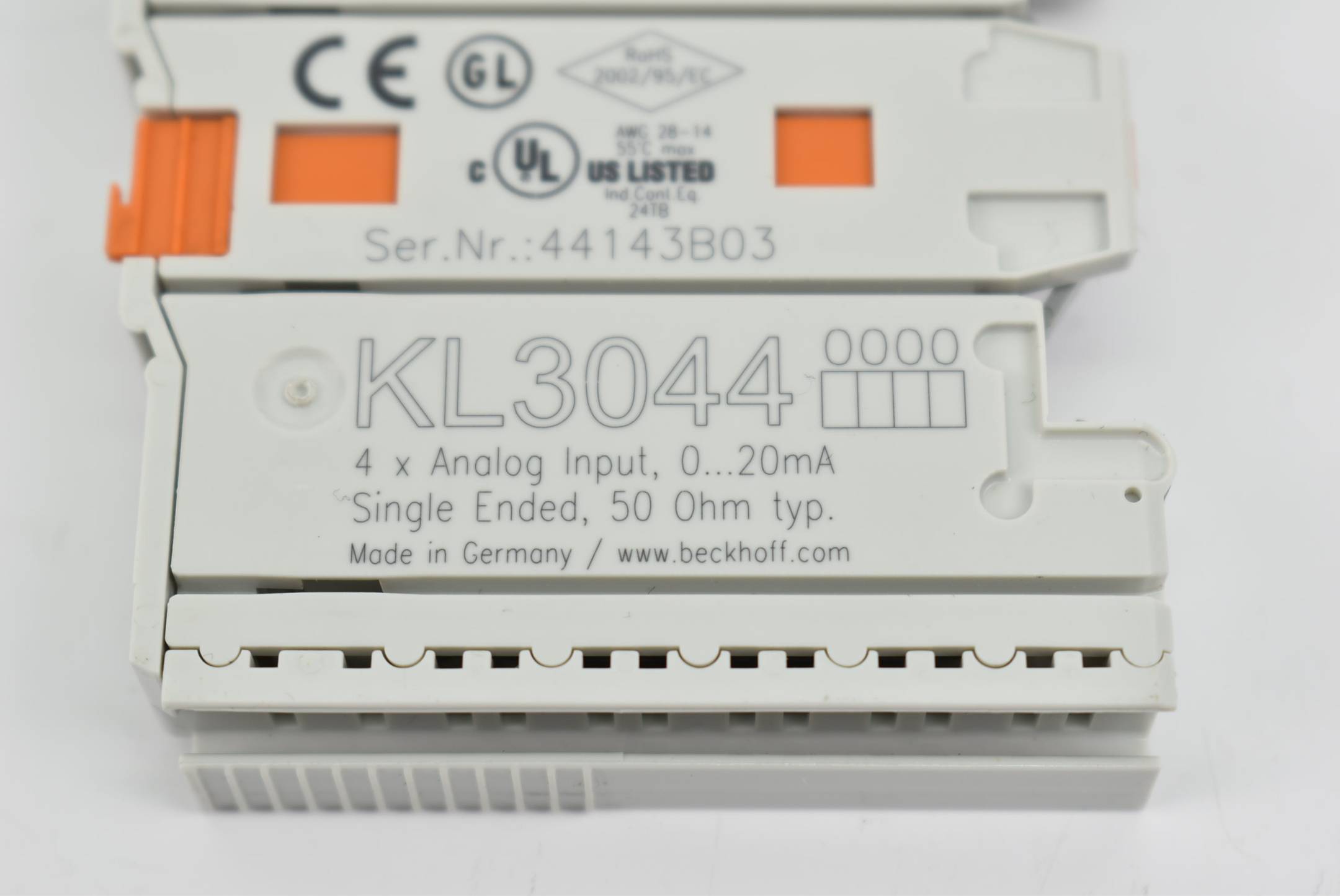 Beckhoff Busklemme 4-Kanal-Analog-Eingang 0-20 mA 12 Bit KL3044 ( KL 3044 )