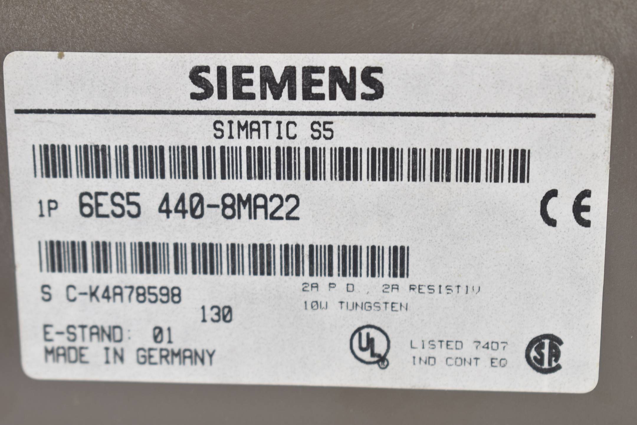 Siemens simatic S5 digital 24VDC 2A 6ES5 440-8MA22 ( 6ES5440-8MA22 )