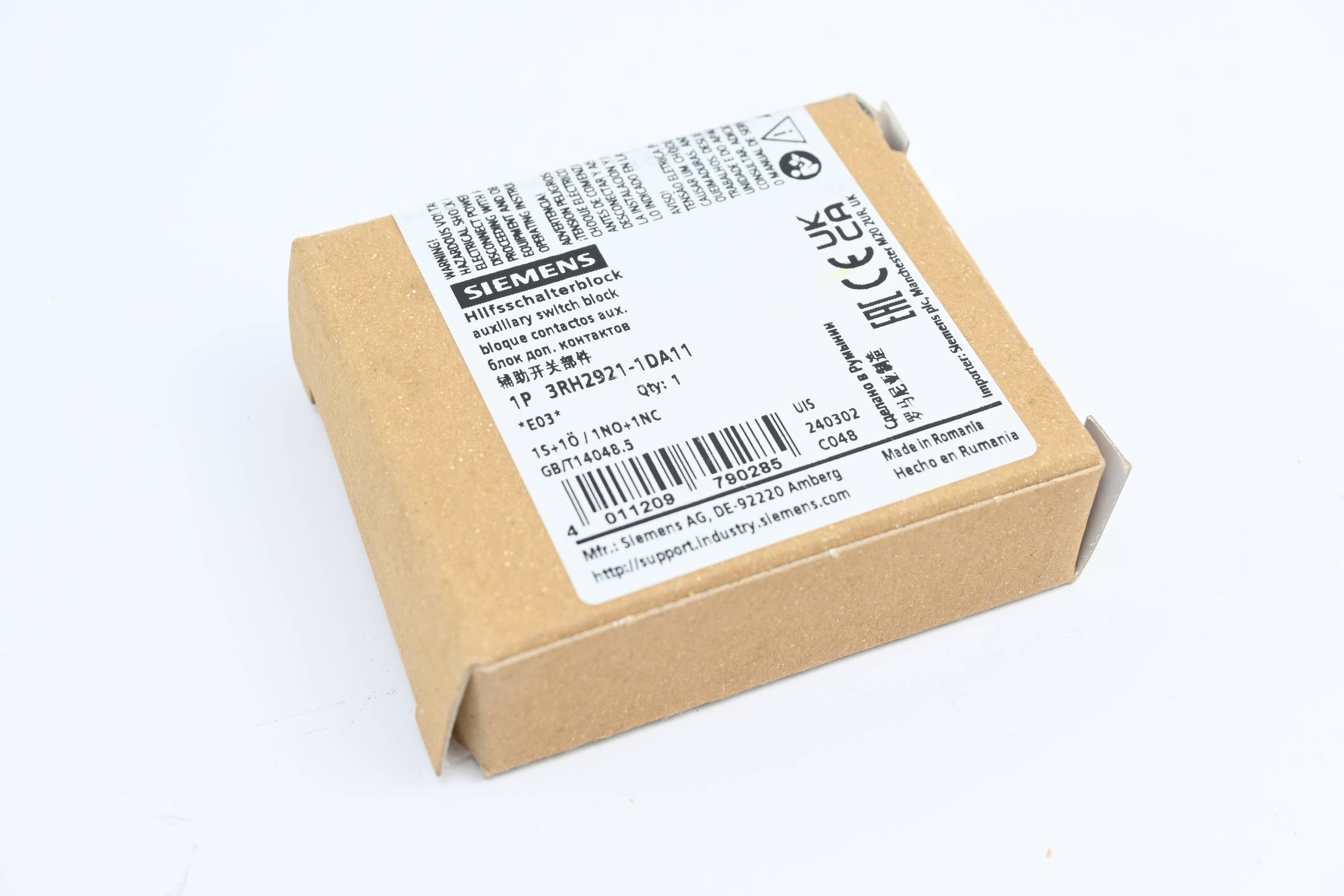 Siemens Hilfsschalterblock 3RH2921-1DA11 ( 3RH2 921-1DA11 )