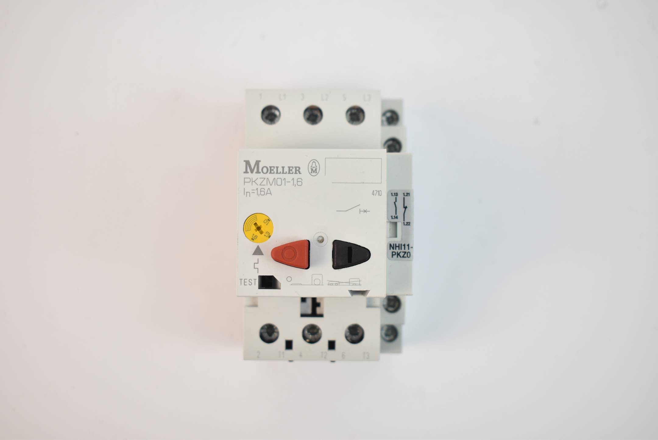 Moeller Motorschutzschalter PKZM01-1,6 + Hilfsschalter NHI11-PKZ0