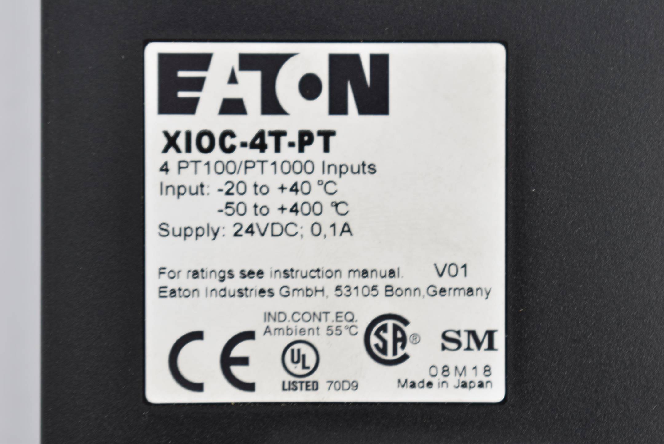 Eaton analoges Eingangsmodul für Modularsteuerung XIOC-4T-PT 
