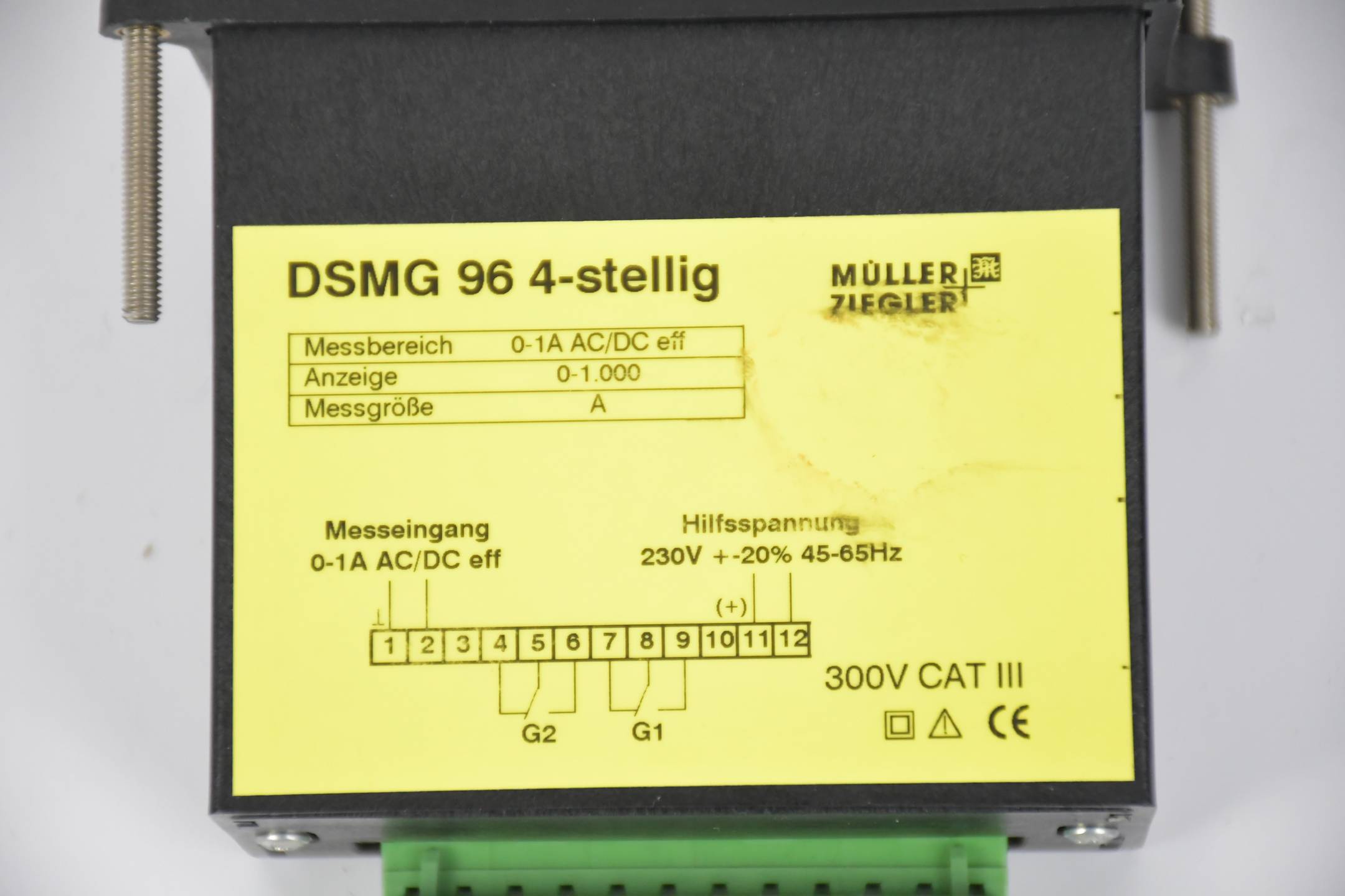 Müller + Ziegler Digitales Messgerät DSMG 96 4-stellig ( 0-1A, AC+D )