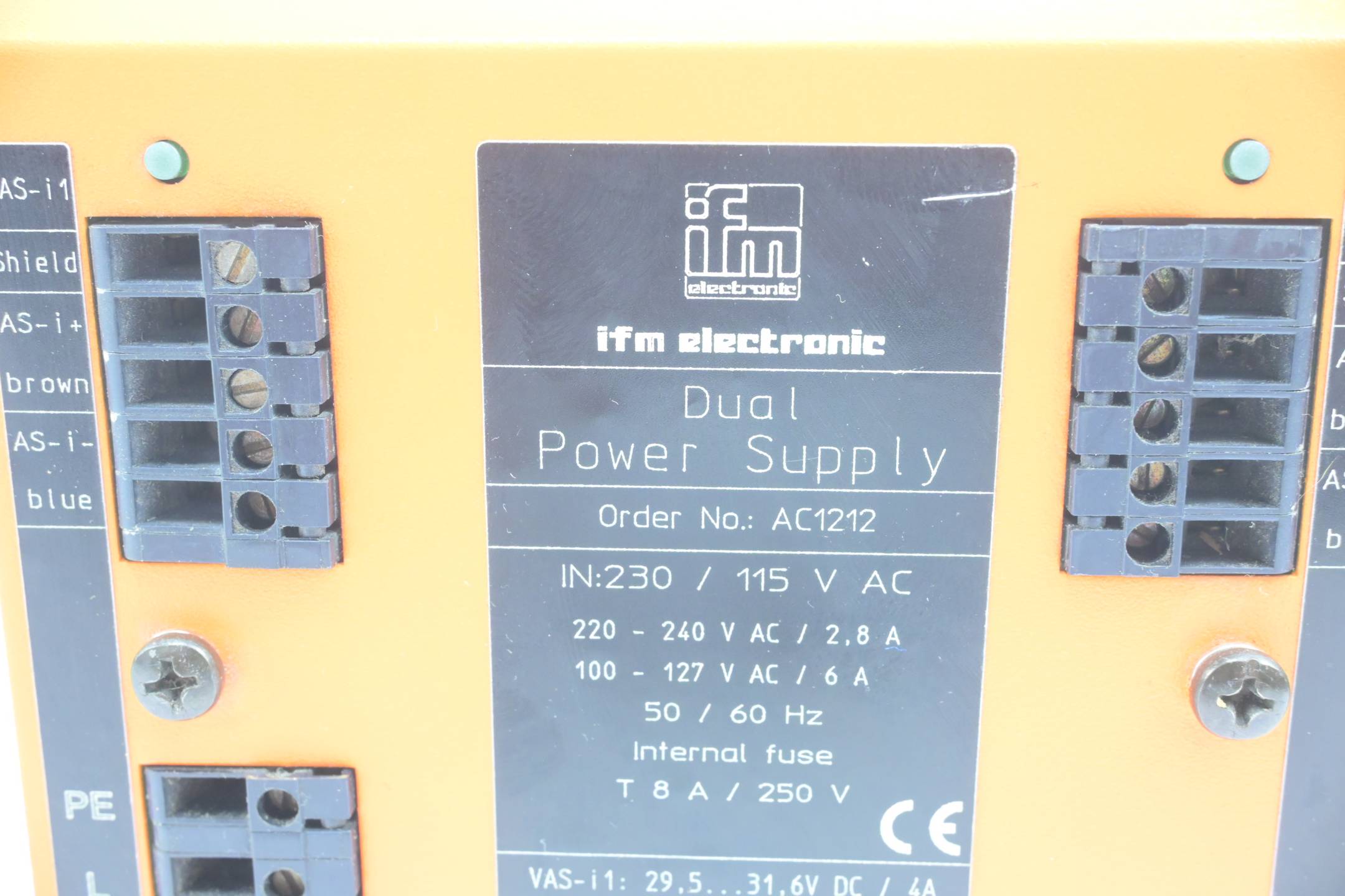 Ifm Electronic Dual Power Supply AC1212