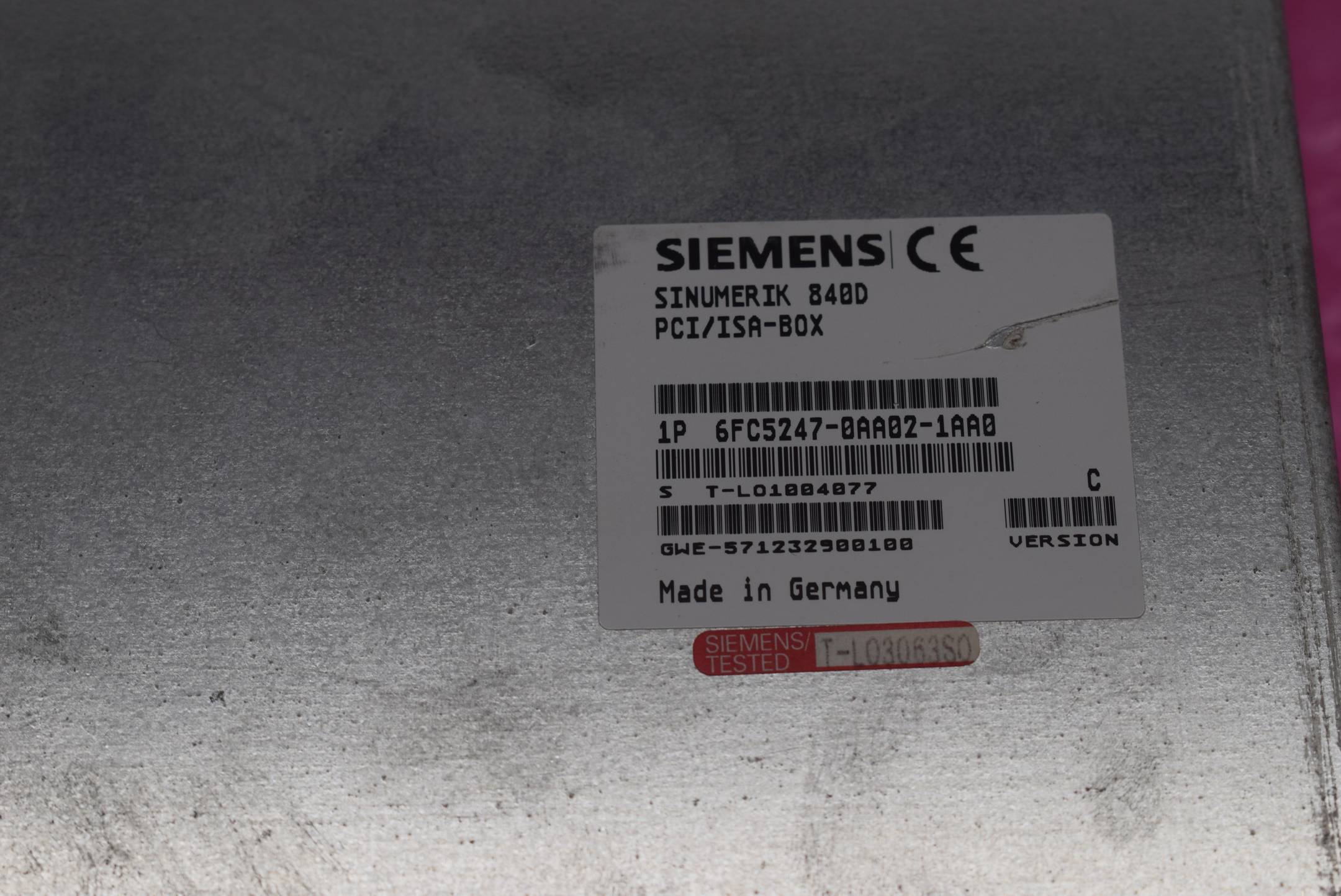 Siemens sinumerik 840D 6FC5247-0AA02-1AA0 ( 6FC5 247-0AA02-1AA0 ) VC