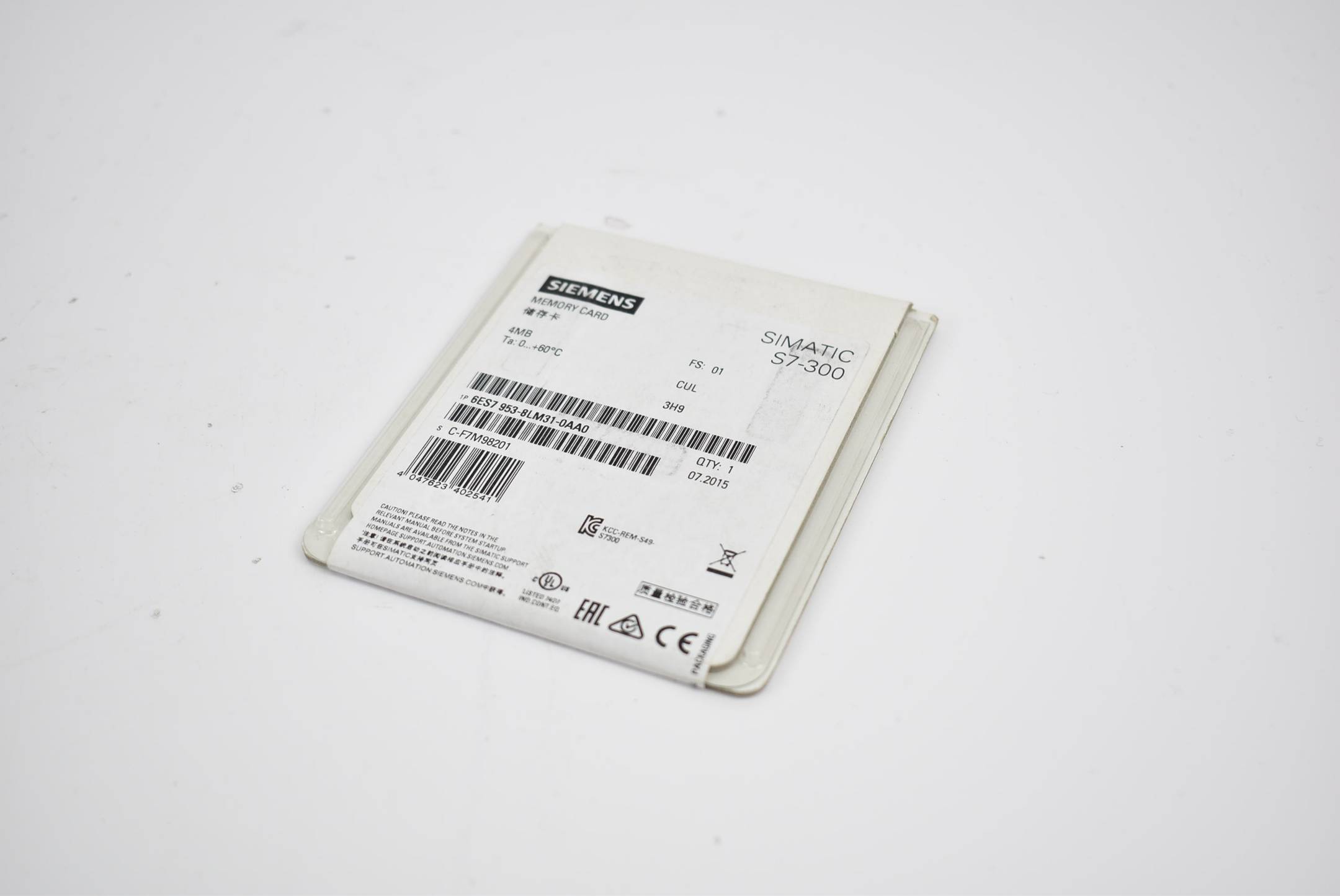 Siemens simatic S7 Micro Card 4MB 6ES7 953-8LM31-0AA0 ( 6ES7953-8LM31-0AA0 )