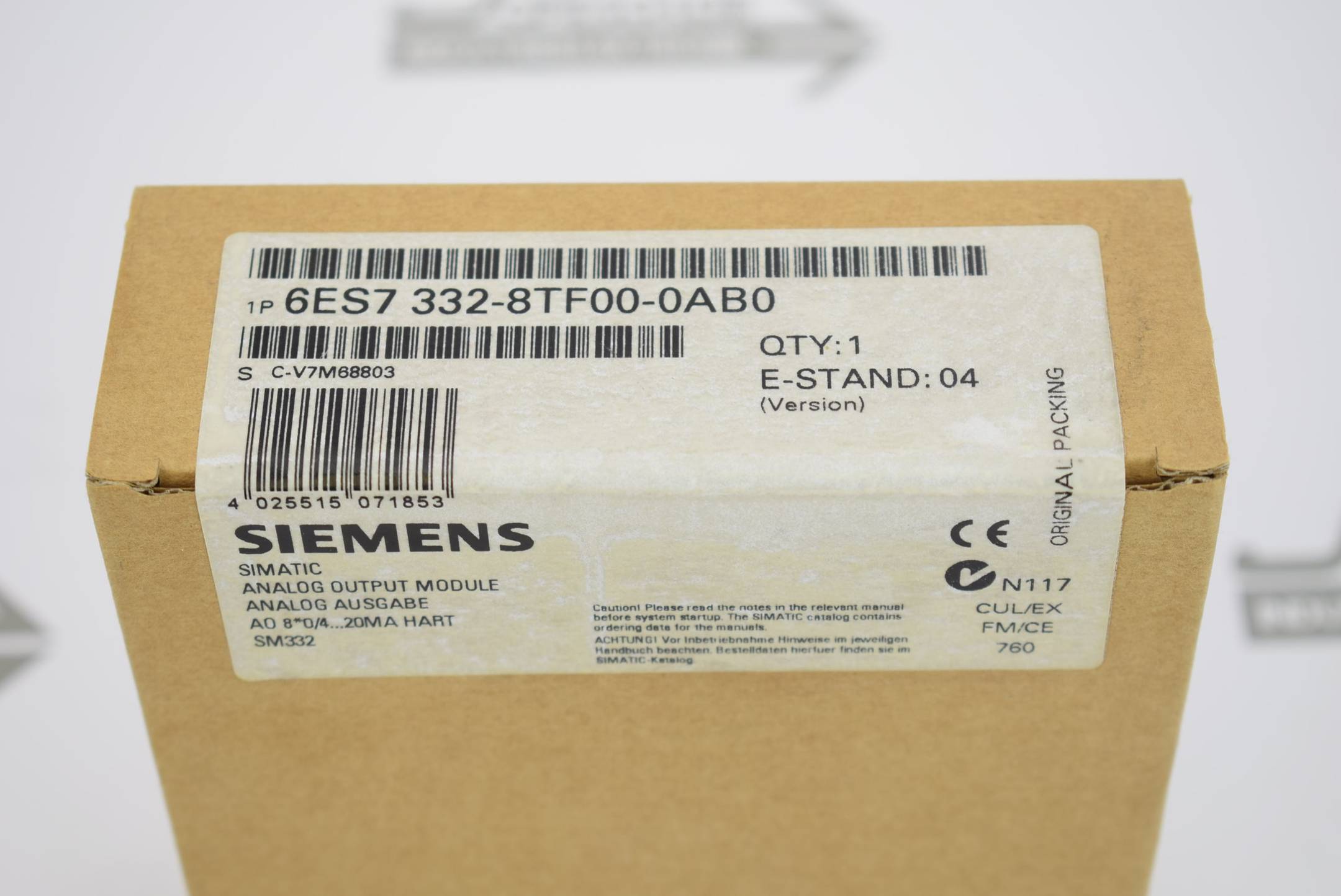 Siemens simatic DP SM 332 Analog 6ES7 332-8TF00-0AB0 ( 6ES7332-8TF00-0AB0 ) E4