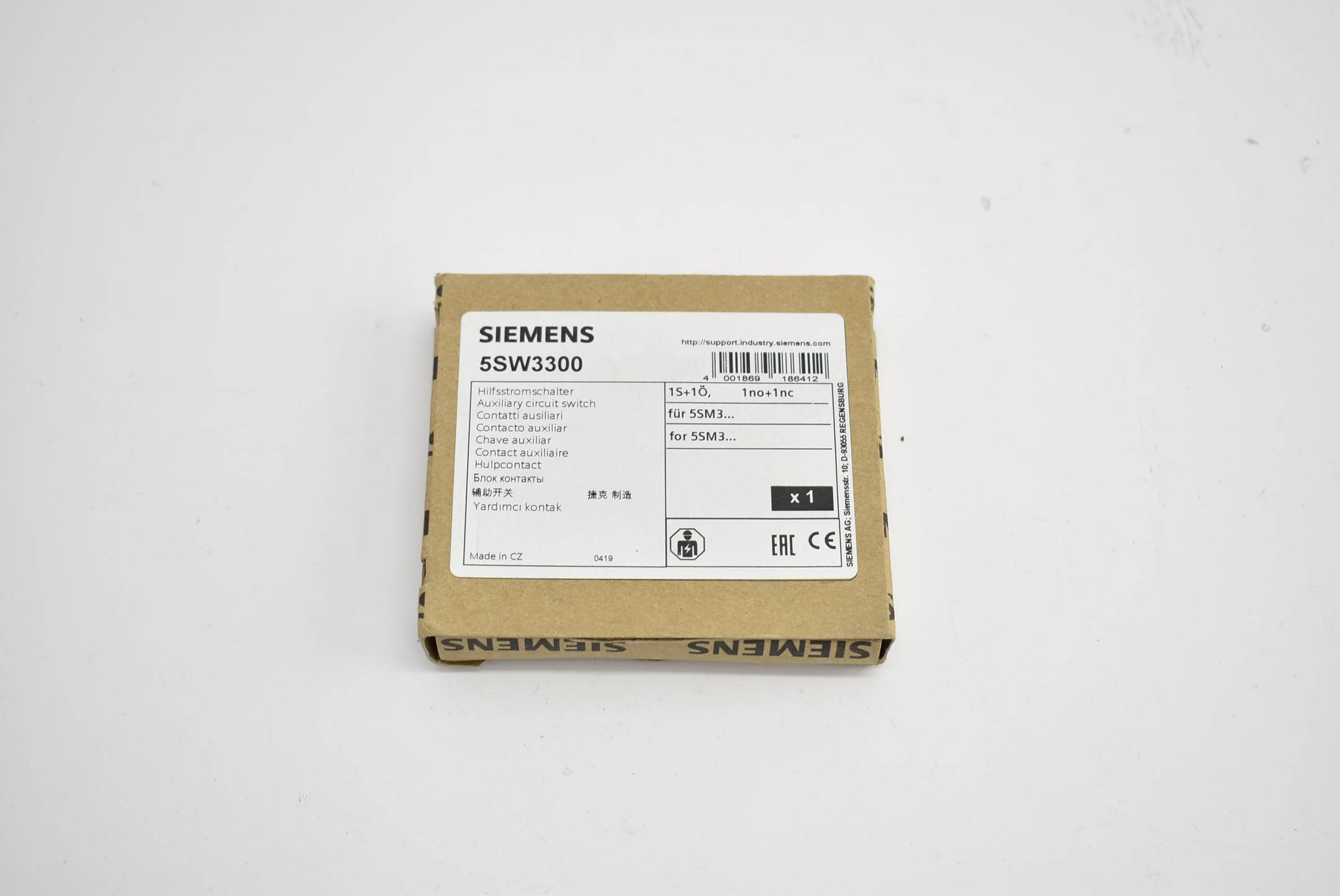 Siemens Hilfsstromschalter für FI-Schutzschalter 16A-80A 1S+1Ö 5SM3 5SW3300
