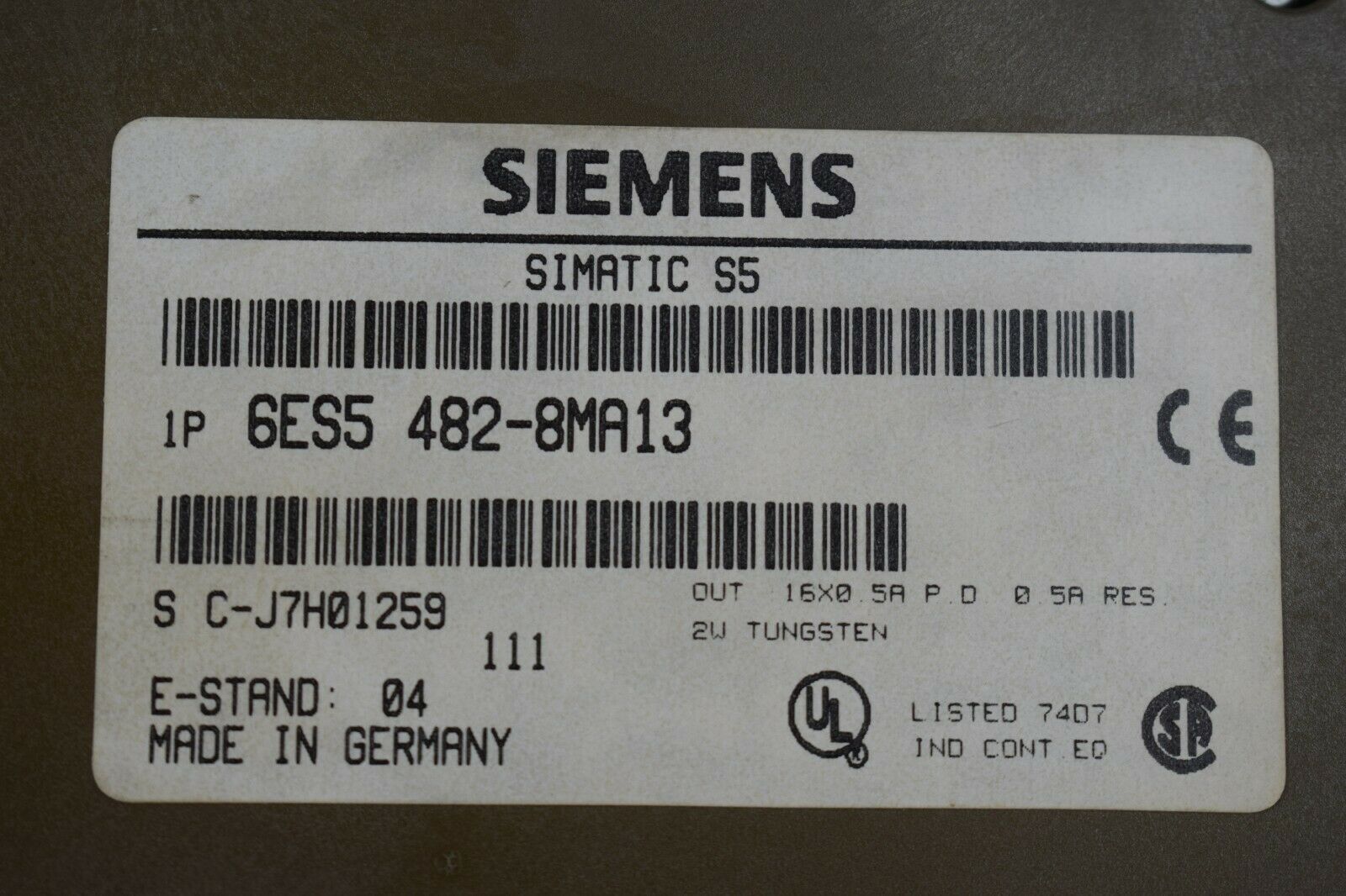 Siemens simatic S5 6ES5 482-8MA13 ( 6ES5482-8MA13 )