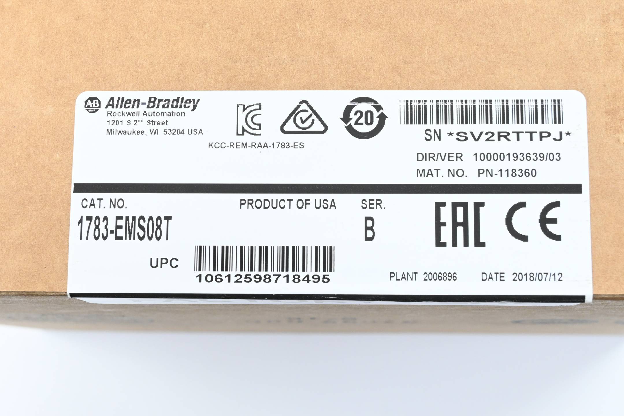 Allen-Bradley KCC-REM-RAA-1783ES ( 1783-EMS08T )