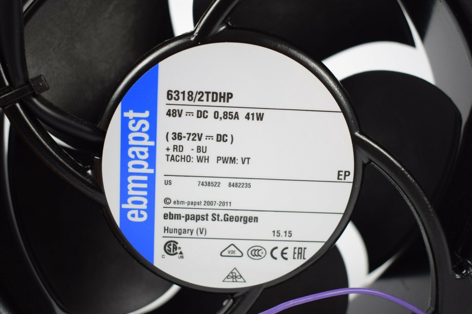 EBM Papst Axial Lüfter - 6318/2TDHP // DC Kugellager - 600 m³/h - 172x51