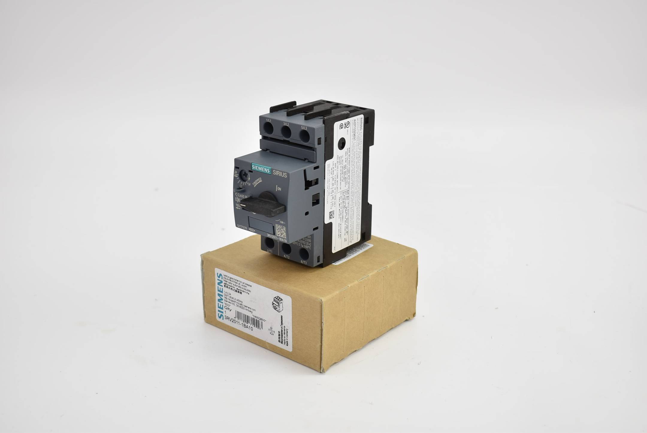 Siemens Sirius Leistungsschalter Baugr. S00 3RV2011-1BA10 ( 3RV2 011-1BA10 ) E2