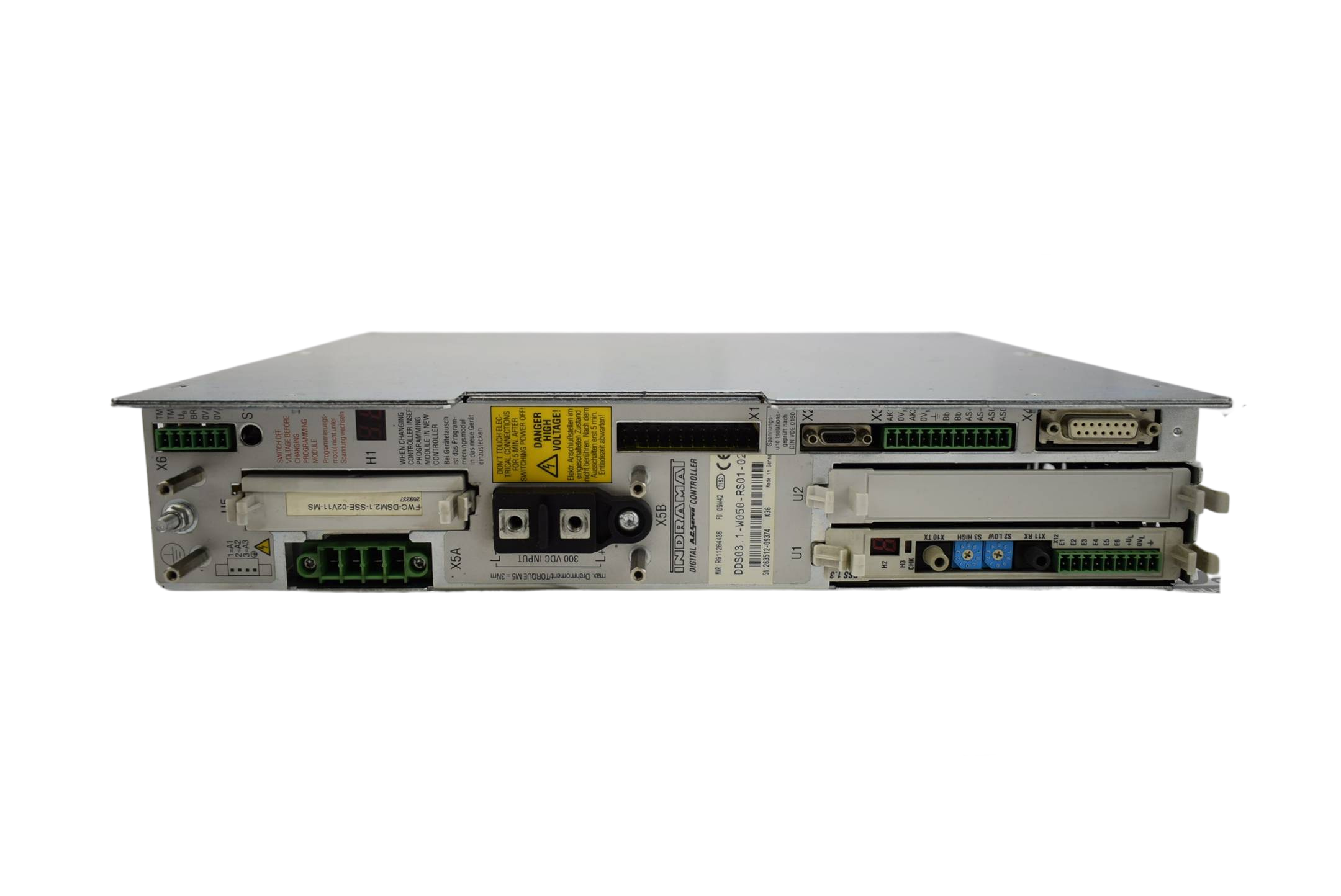 Bosch Rexroth Indramat Digital A.C. Servo controller DDS03.1-W050-RS01-02-FW
Bosch Rexroth Indramat Digital A.C. Servo controller DDS03.1-W050-RS01-02-FW