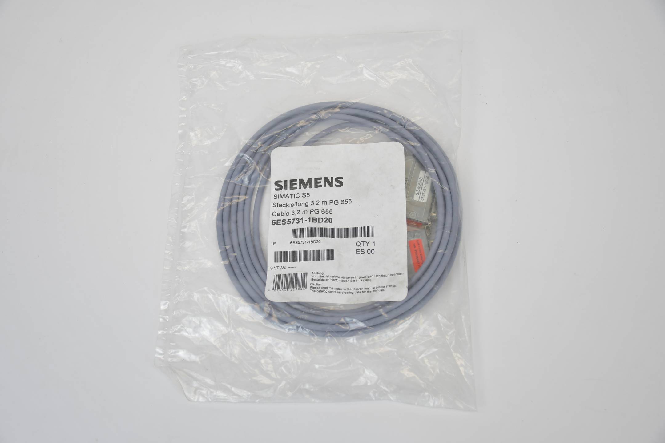 Siemens simatic S5 Steckleitung 3,2m PG 655 6ES5731-1BD20 ( 6ES5 731-1BD20 ) ES0