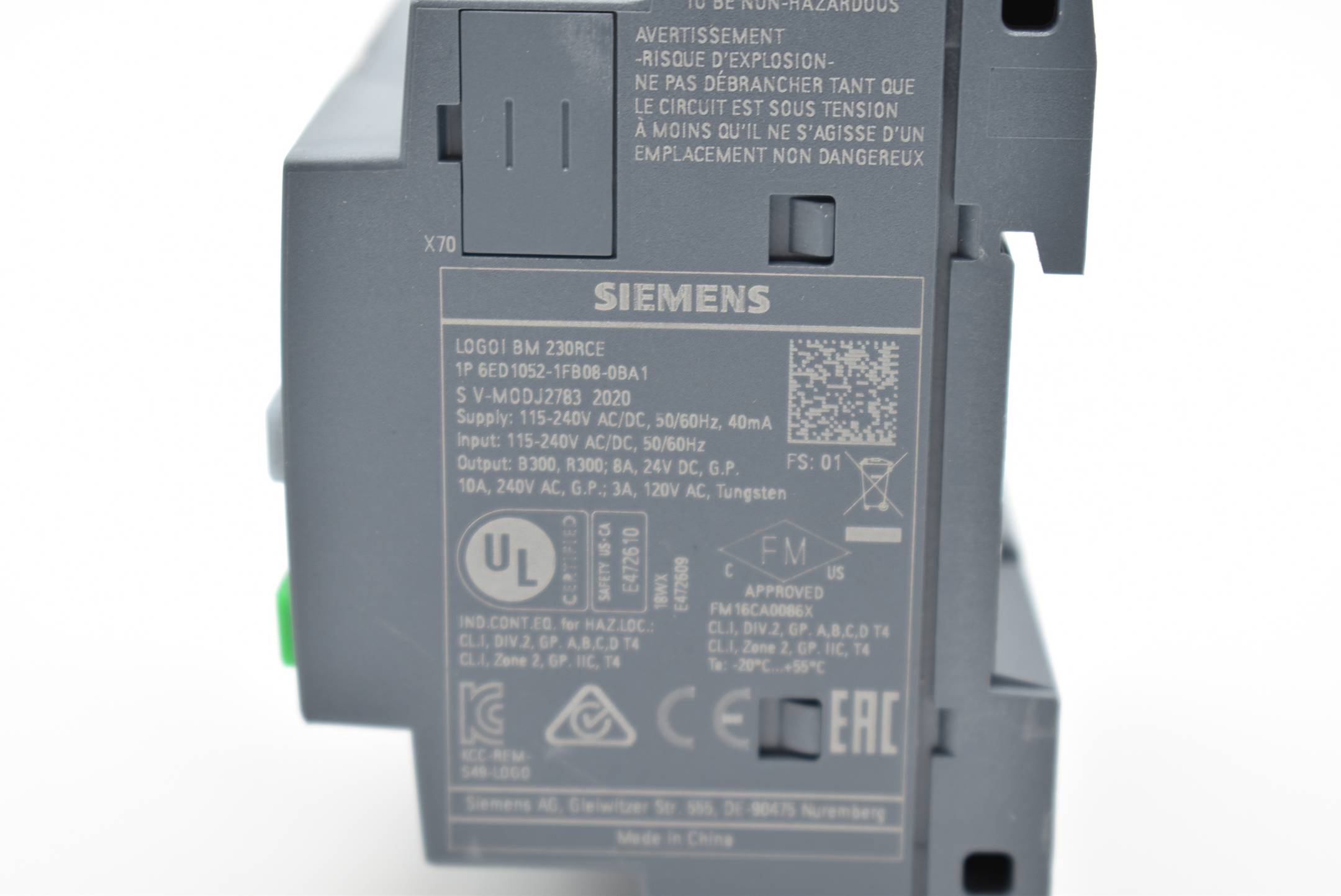 Siemens LOGO! BM 230RCE 6ED1052-1FB08-0BA1 ( 6ED1 052-1FB08-0BA1 ) E.1