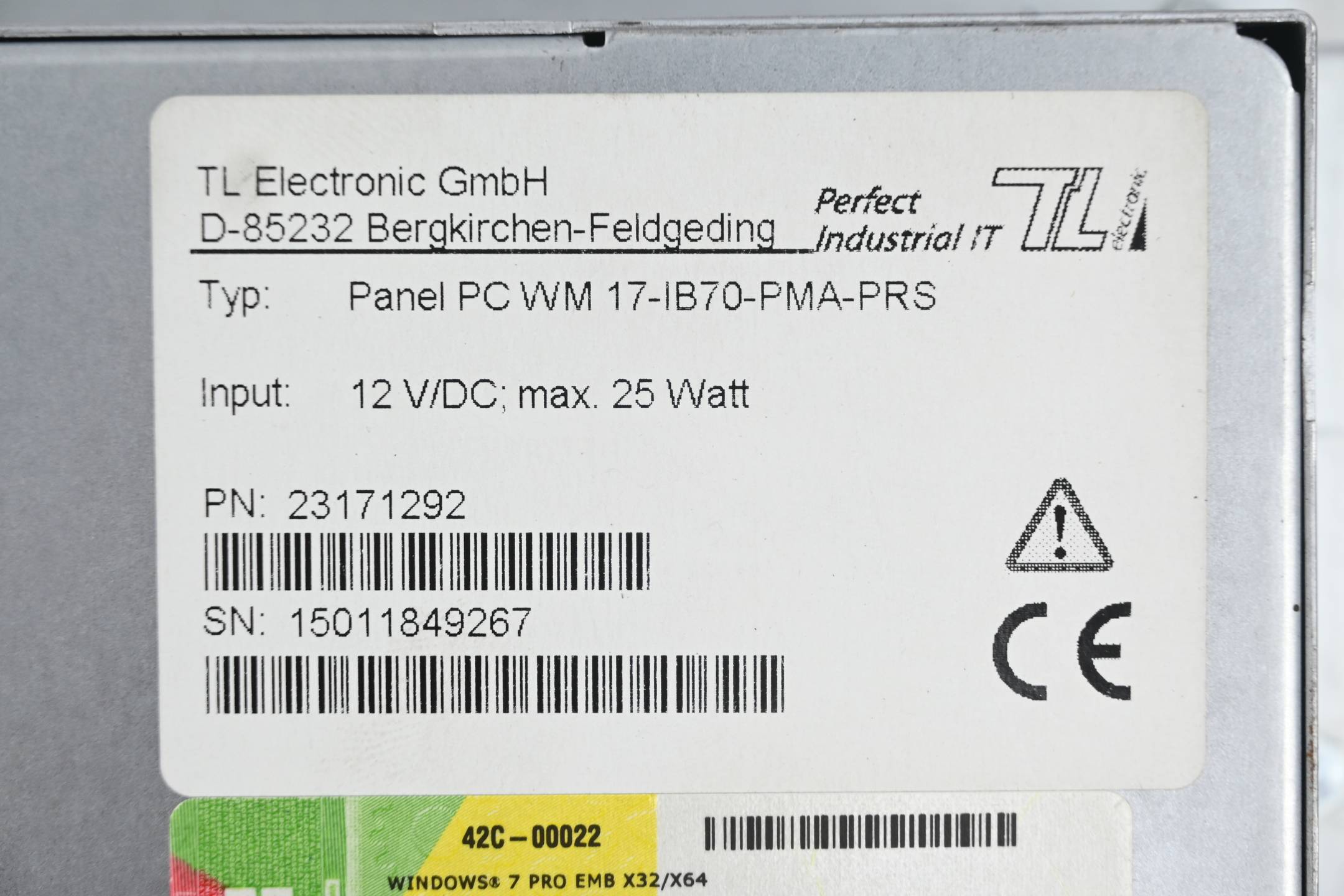TL Electronic Panel PC WM 17-IB70-PMA-PRS ( WM17-IB70-PMA-PRS )