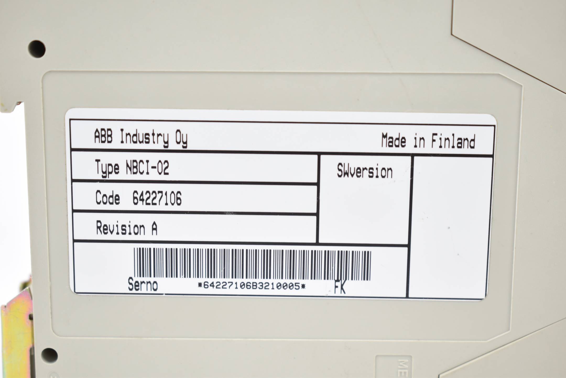 ABB Panel Link Interf NBCI-02 Option/SP Kit 64248979