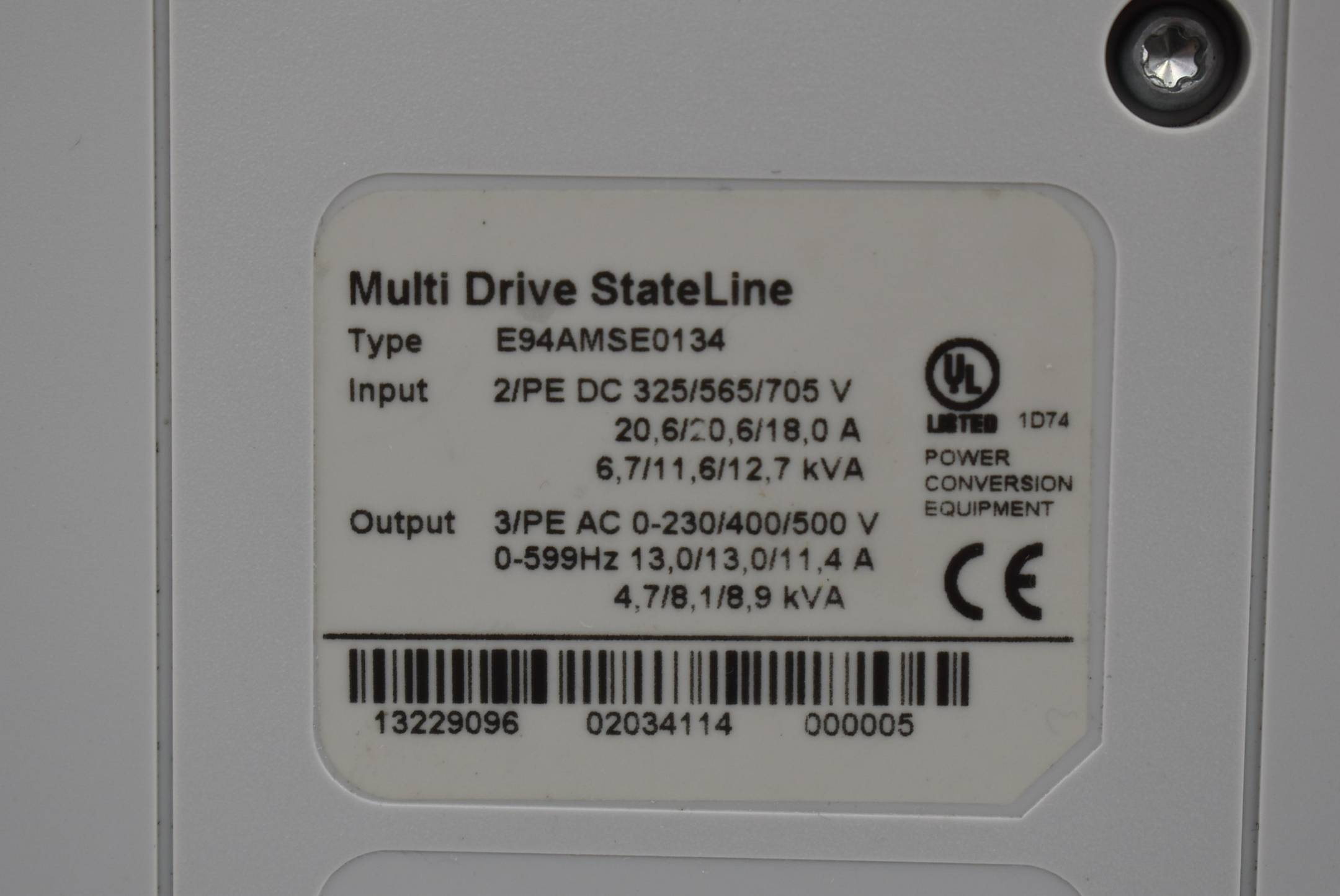 Lenze L-force Multi Drive State Line E94AMSE0134 inkl. Optionen