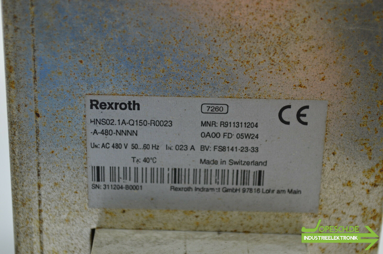 Rexroth Indramat HNS02.1A-Q150-R0023-A-480-NNNN