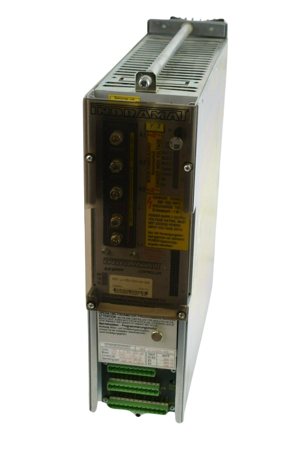 Indramat A.C. Servo Controller KDS 1.1-050-300-W0-220 + MOD3/1X094-006 Indramat A.C. Servo Controller KDS 1.1-050-300-W0-220 + MOD3/1X094-006