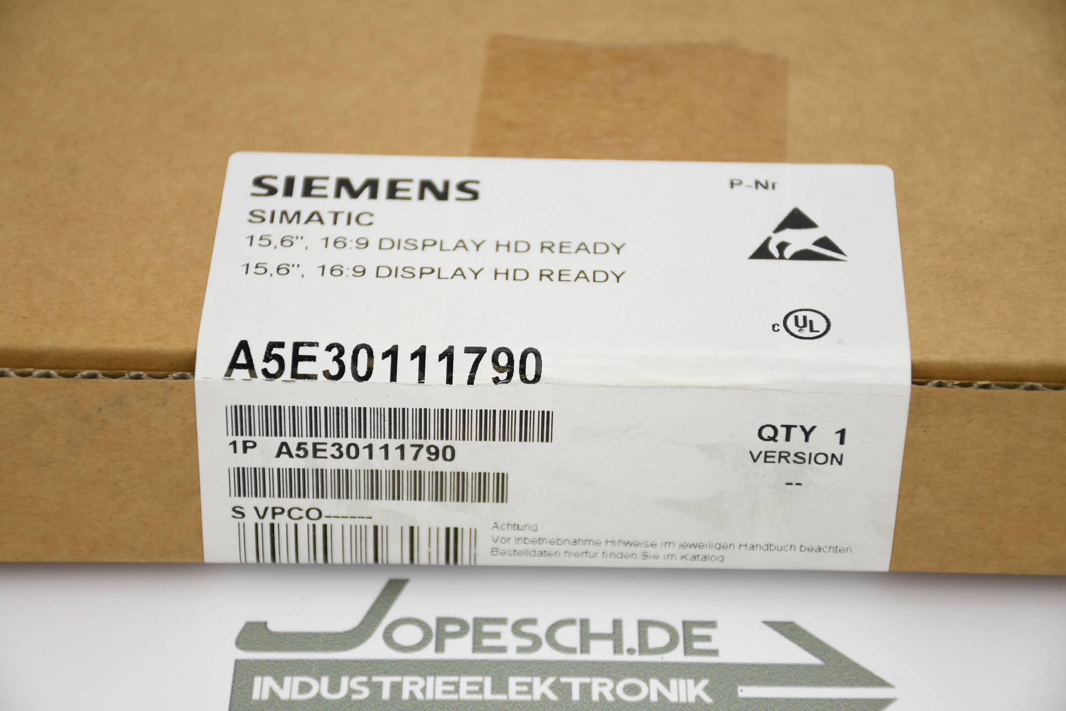 Siemens simatic PG 15.6", 16:9 Display HD Ready A5E30111790