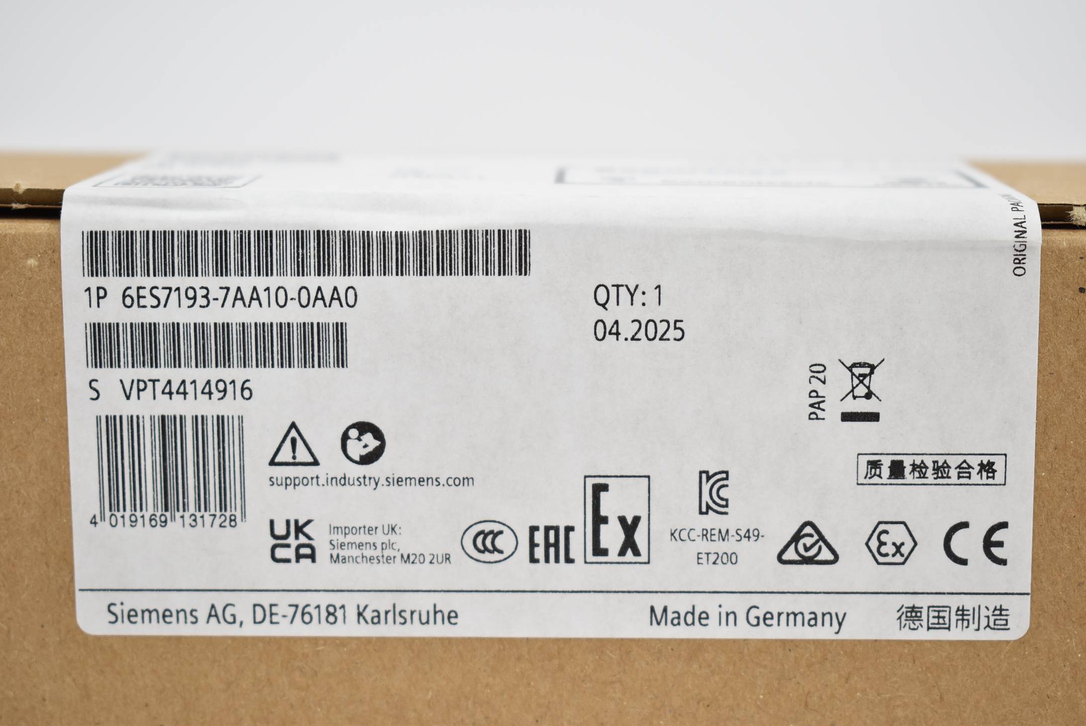 Siemens Simatic Terminalmodul 6ES7193-7AA10-0AA0 ( 6ES7 193-7AA10-0AA0 )
