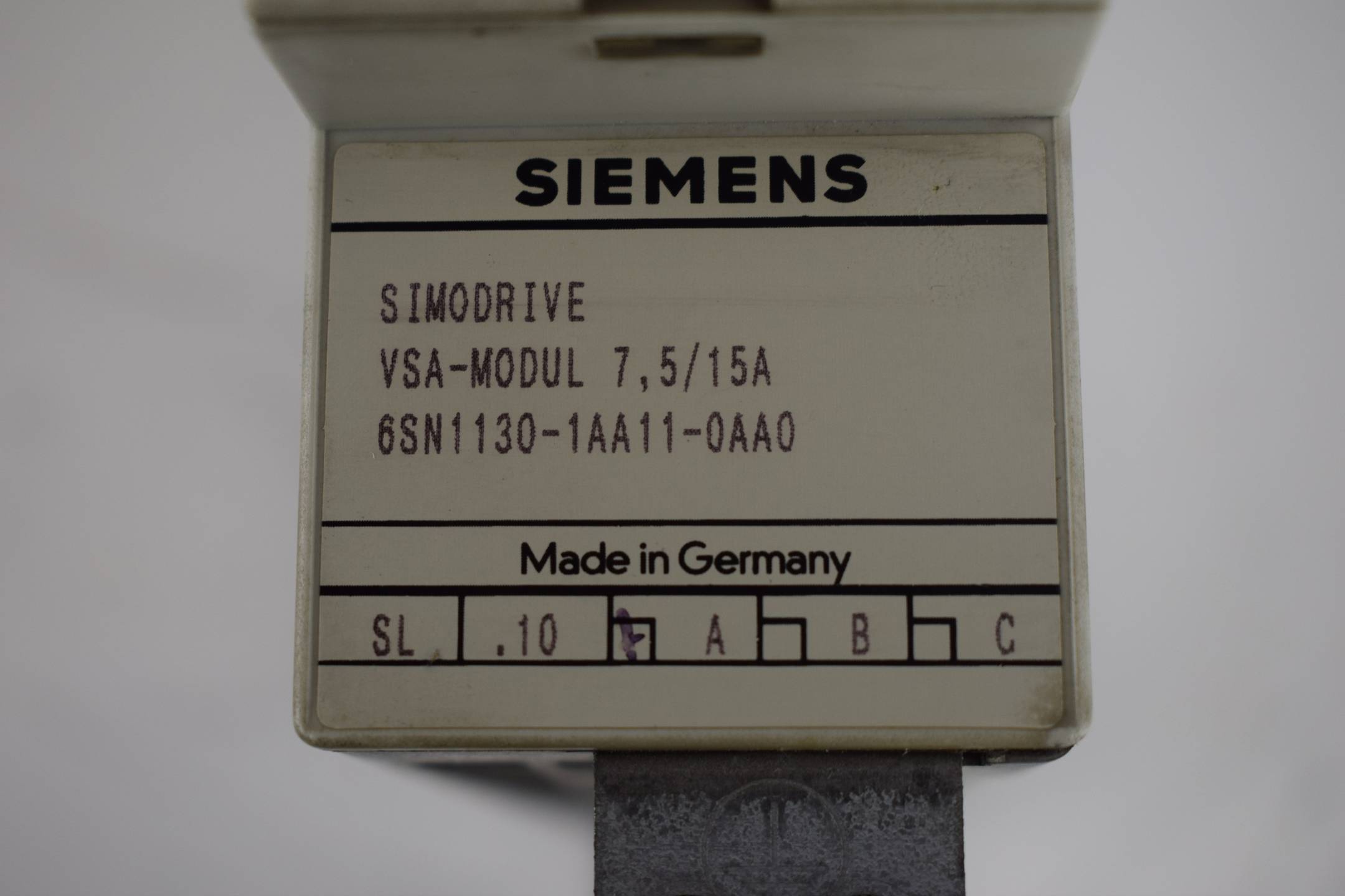 Siemens simodrive 6SN1130-1AA11-0AA0 Rev. A