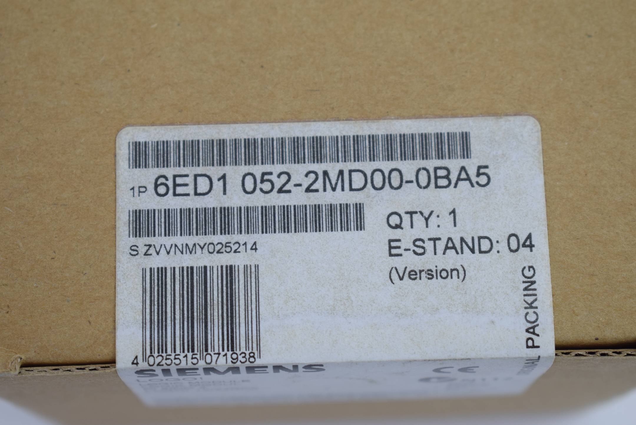 Siemens Logo! 6ED1 052-2MD00-0BA5 ( 6ED1052-2MD00-0BA5 ) E4