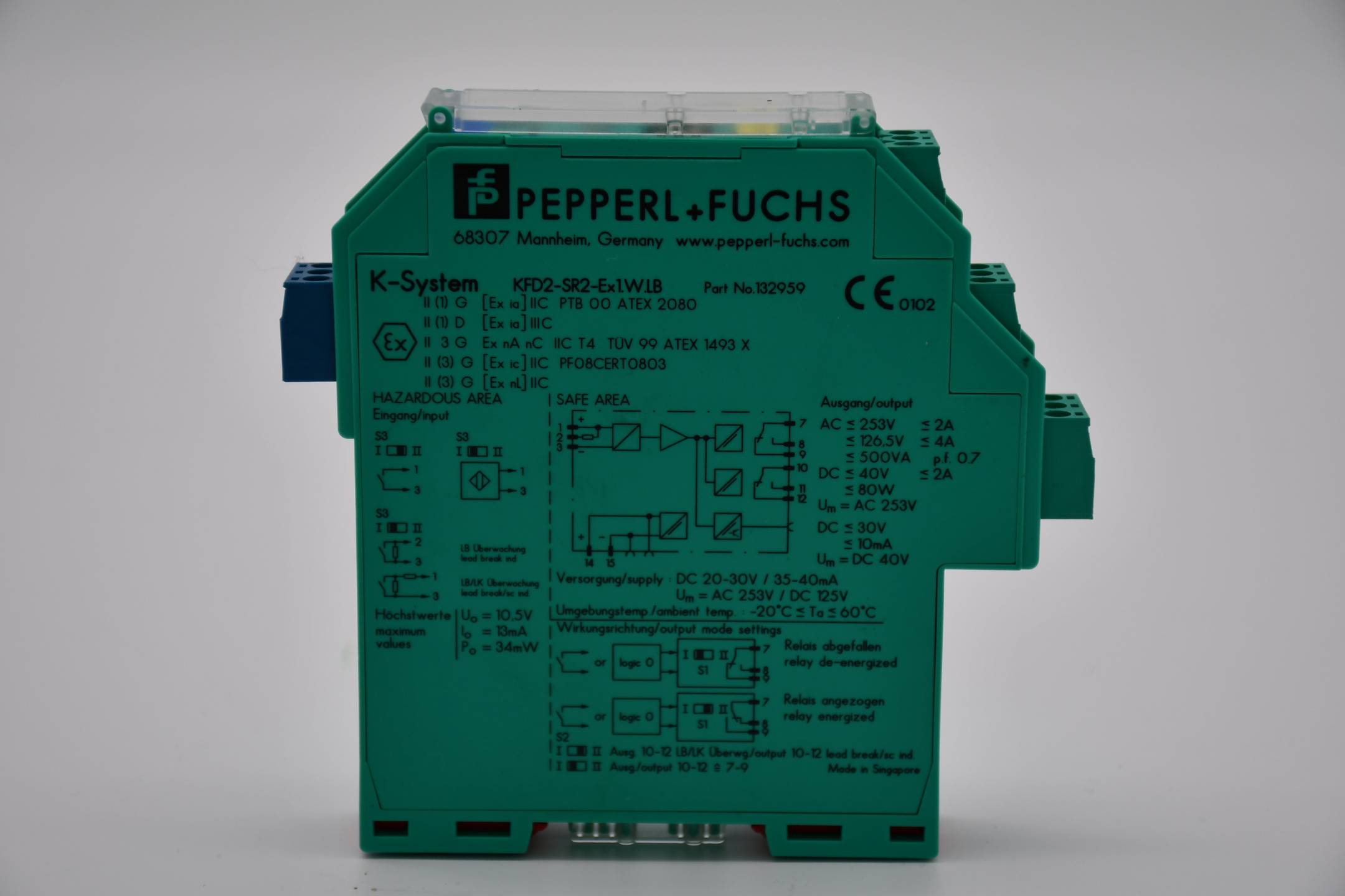 Pepperl+Fuchs Schaltverstärker K-System KFD2-SR2-Ex1.W.LB
