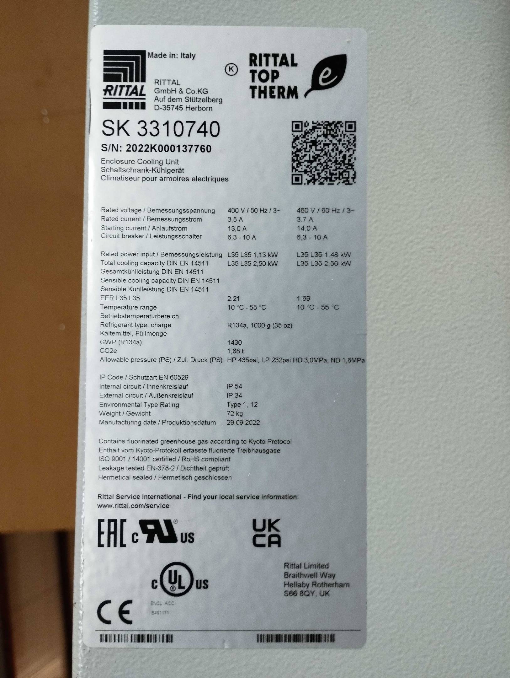 Rittal Schaltschrank-Kühlgerät SK 3310740 ( SK3310740 ) Rittal Schaltschrank-Kühlgerät SK 3310740 ( SK3310740 )