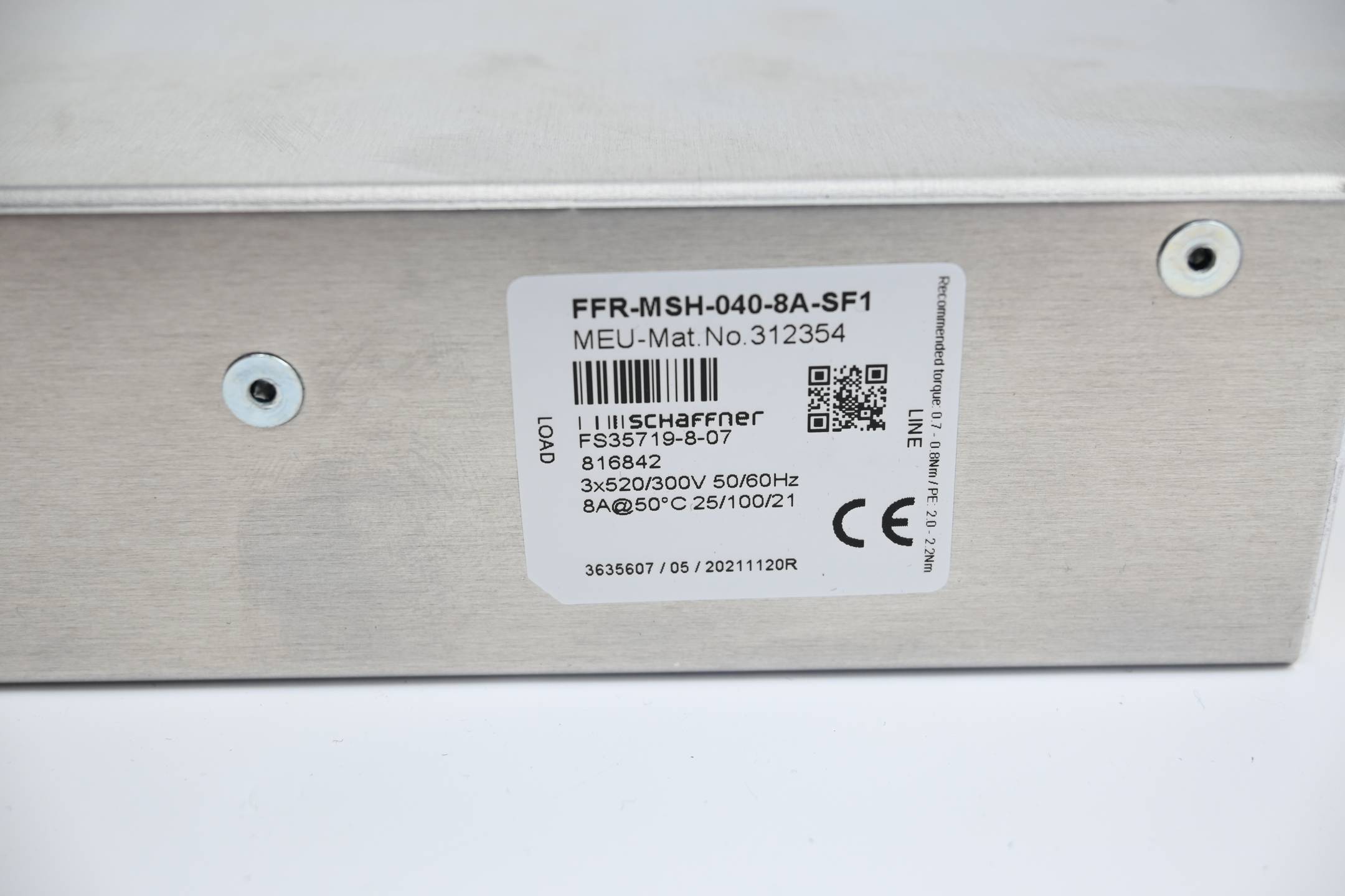 Schaffner EMV-Filter FFR-MSH-040-8A-SF1 ( 312354 )