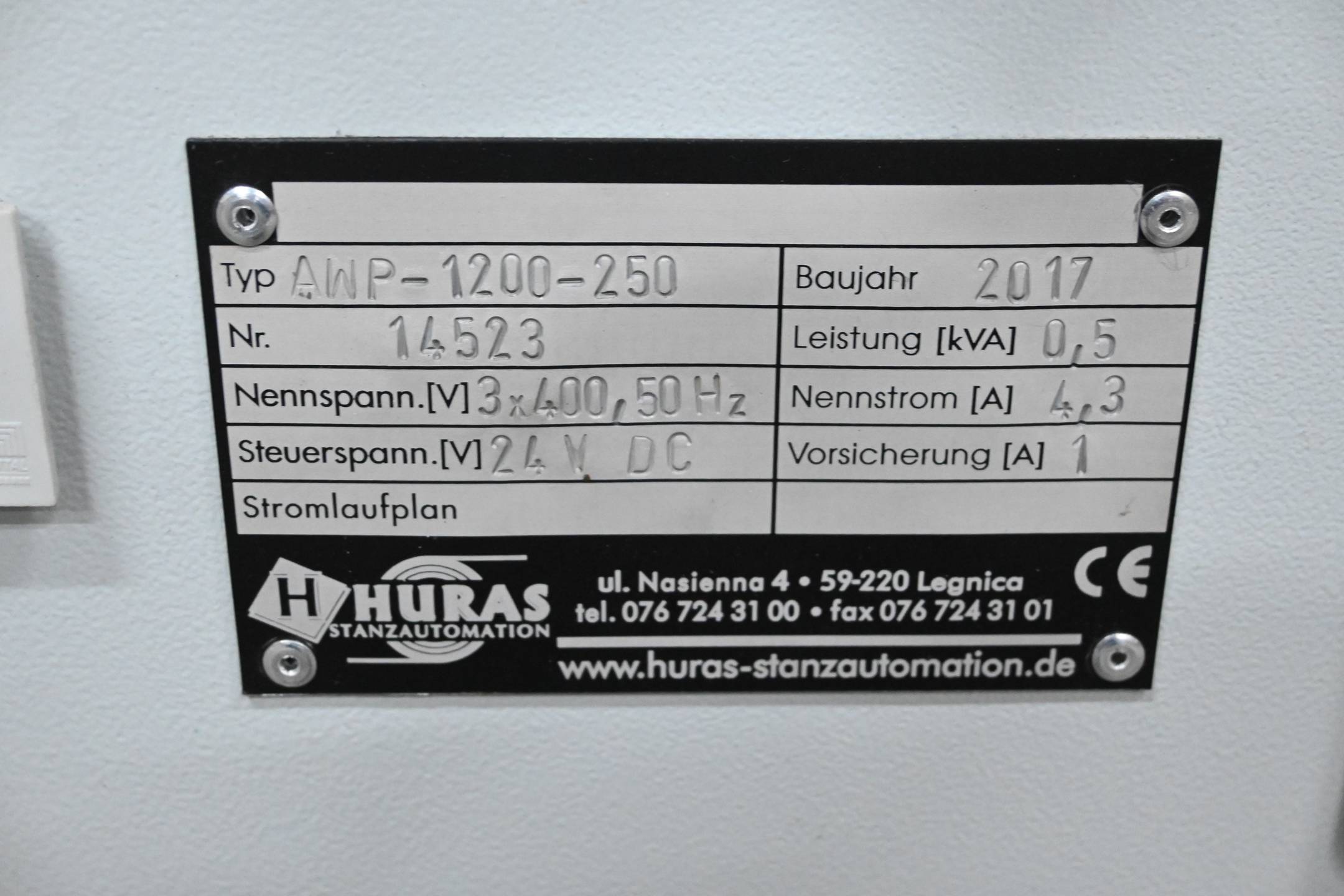 Huras Stanzautomation Auf-/Abwickler für Spulen AWP-1200-250