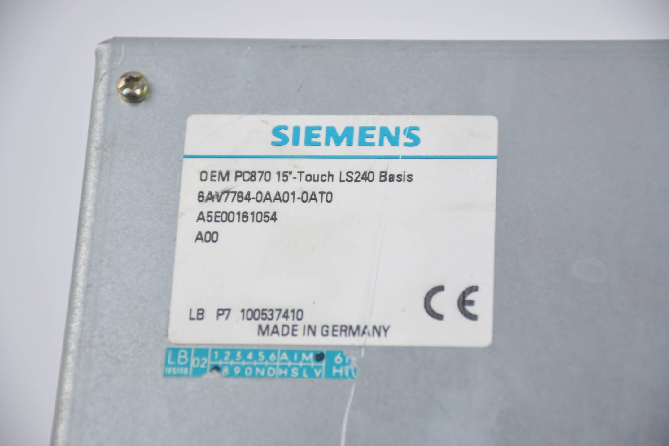 Siemens OEM PC870 15"Touch LS240 Basis 6AV7764-0AA01-0AT0 / 6AV7 764-0AA01-0AT0