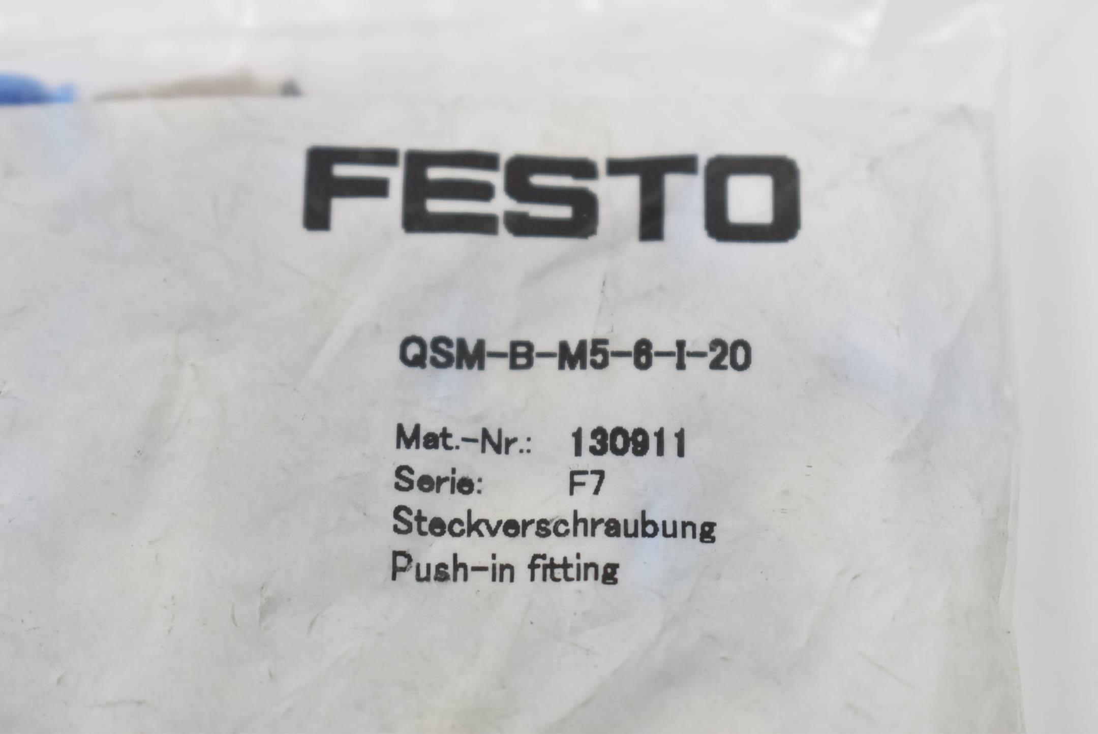 Festo Steckverschraubung QSM-B-M5-6-I-20 ( 130911 )