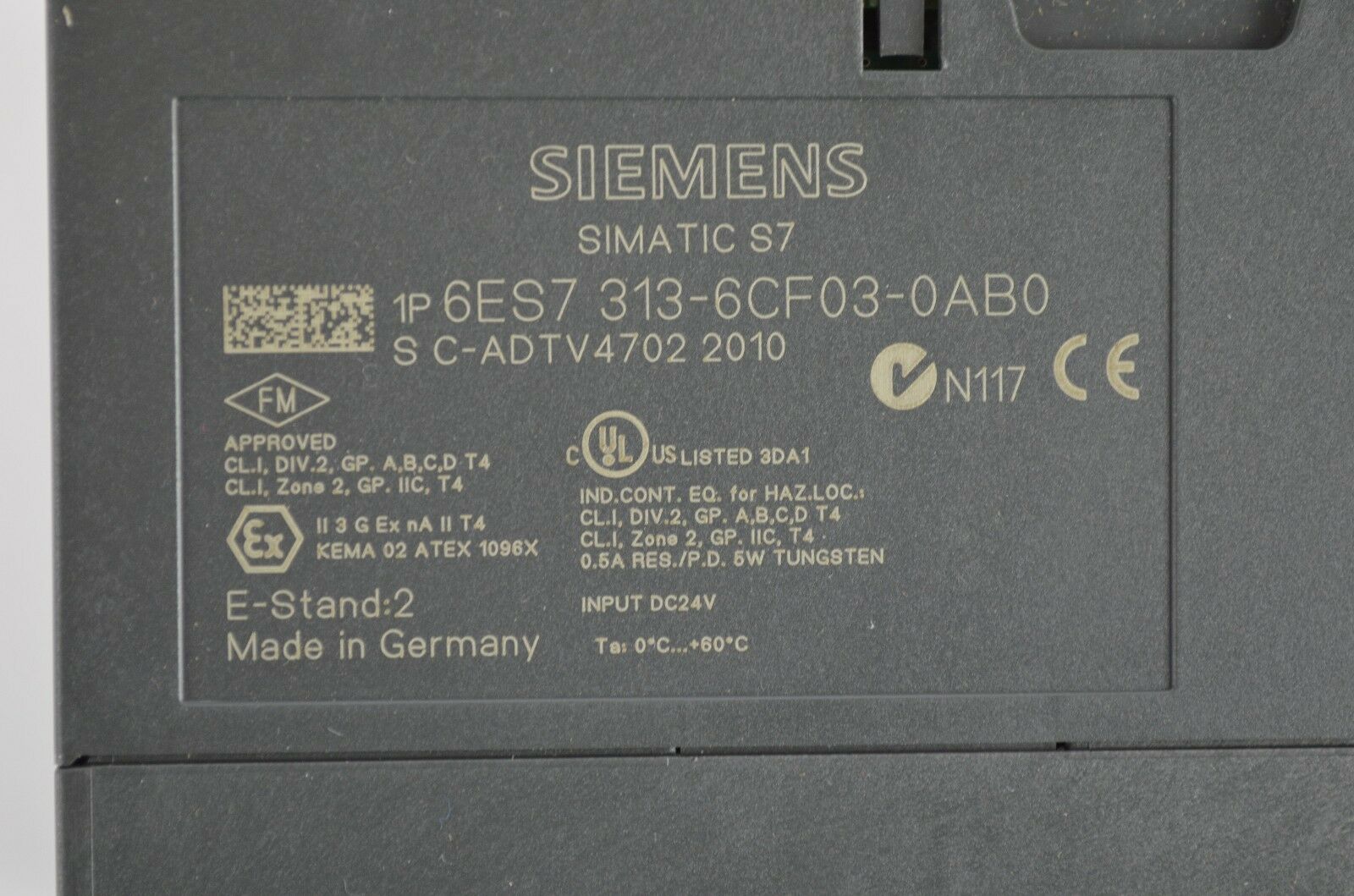 Siemens Simatic S7-300 CPU 313C-2 6ES7 313-6CF03-0AB0 ( 6ES7313-6CF03-0AB0 ) E2