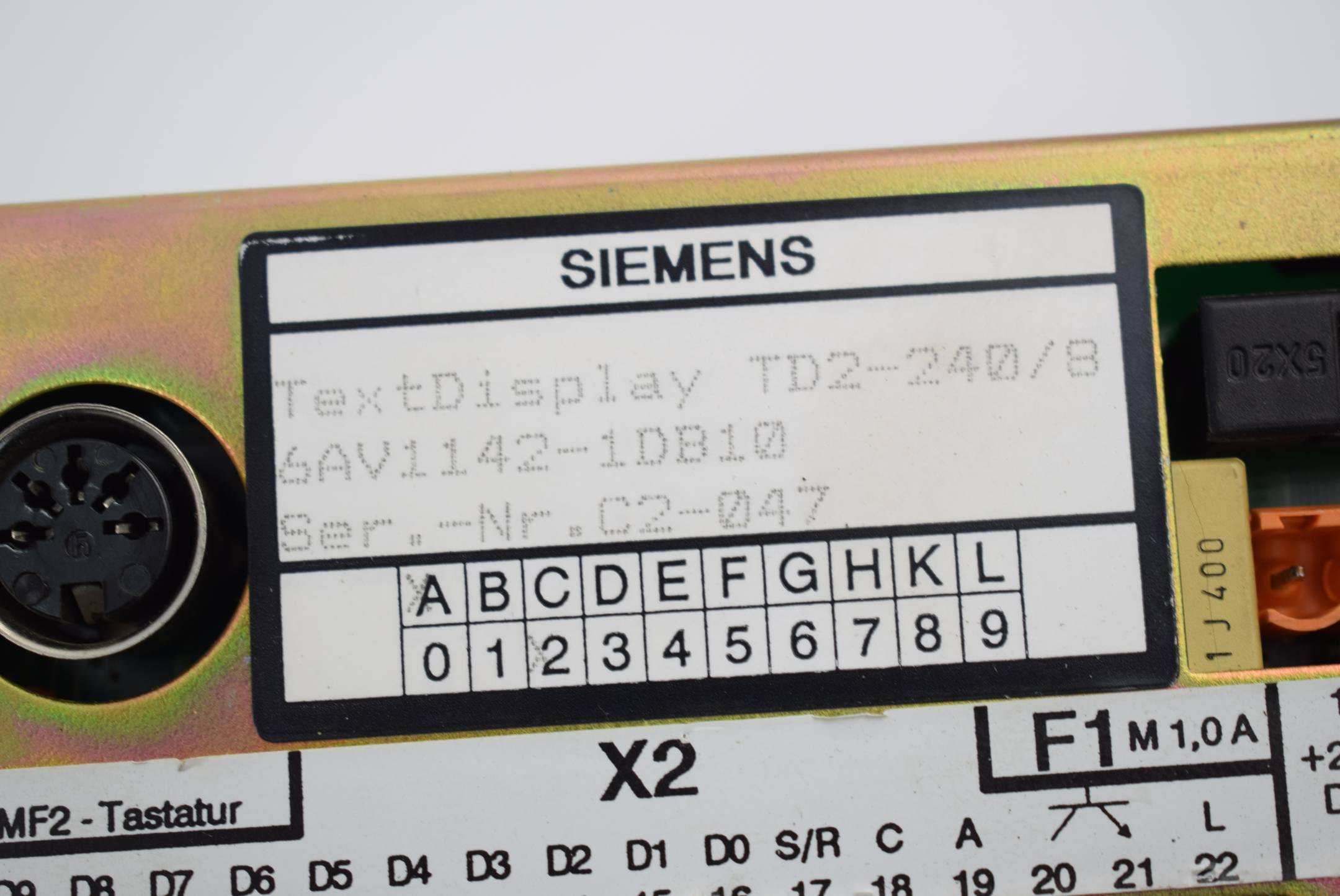 Siemens Textdisplay TD2-240/8 6AV1142-1DB10 ( 6AV1 142-1DB10 )