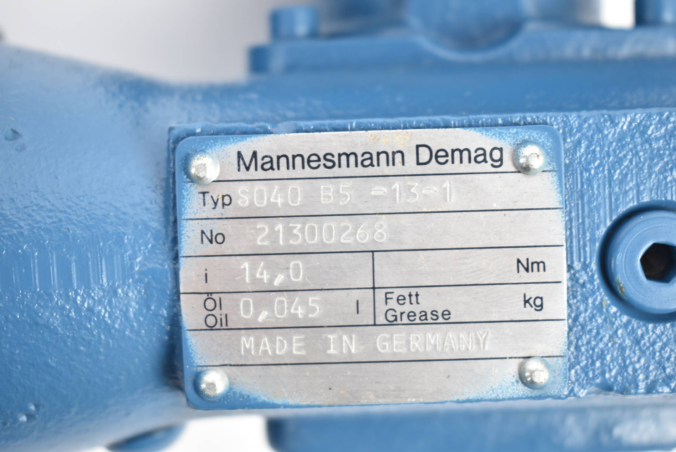 Mannesmann Demag 3-Phasen Motor UMF71BX-6-7 + S040 B5-13-1