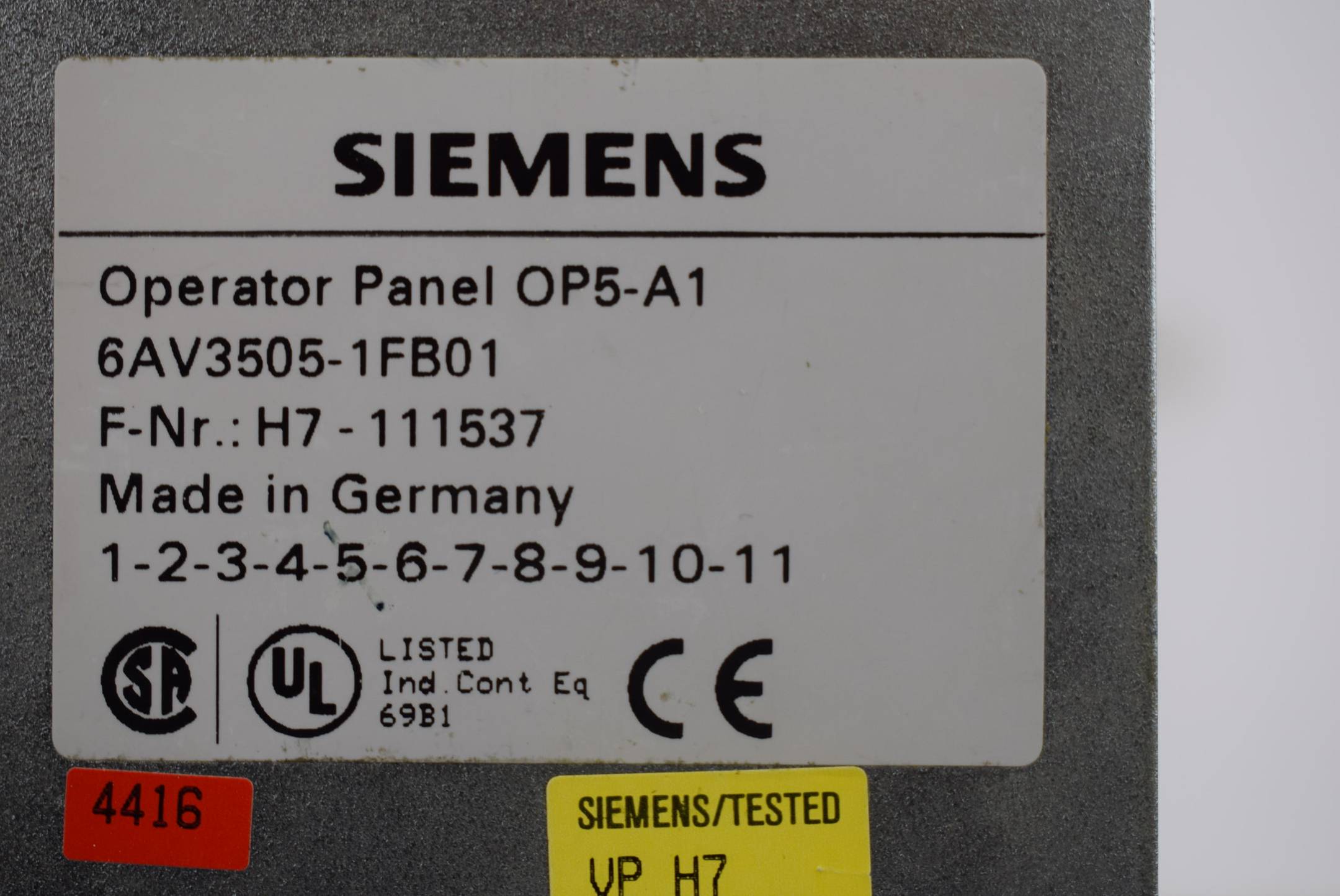 Siemens Operator Panel OP5-A1 6AV3 505-1FB01 ( 6AV3505-1FB01 ) E5