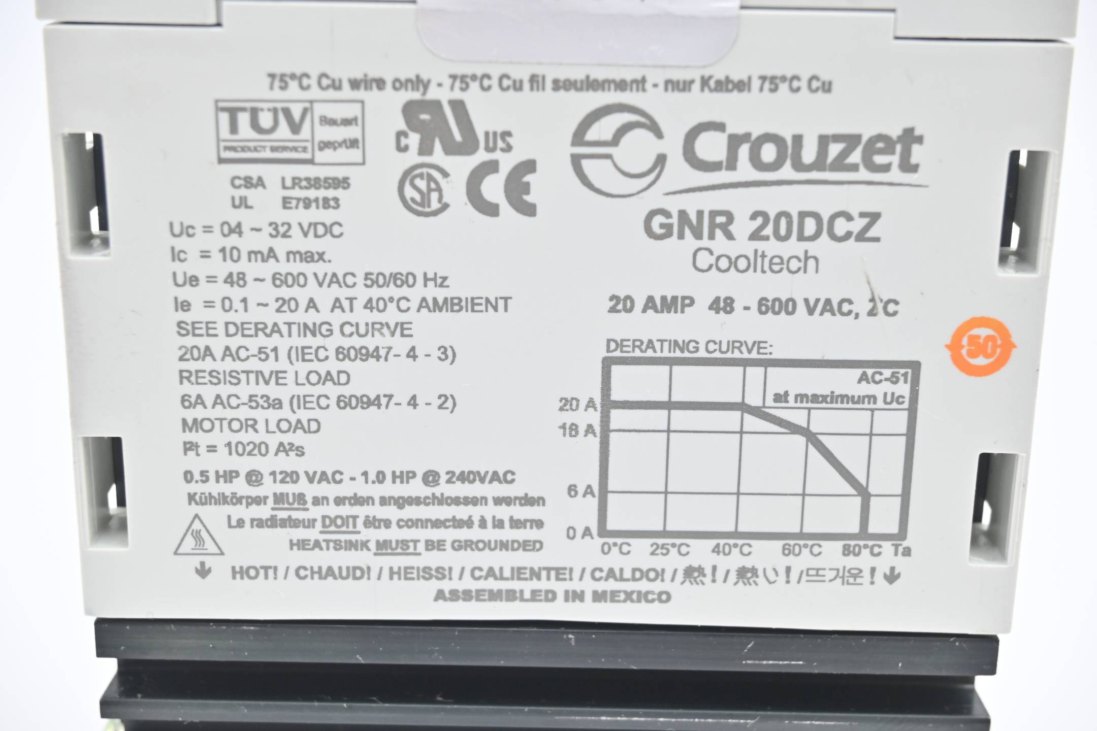 Crouzet Halbleiterrelais GNR 20DCZ ( GNR20DCZ )