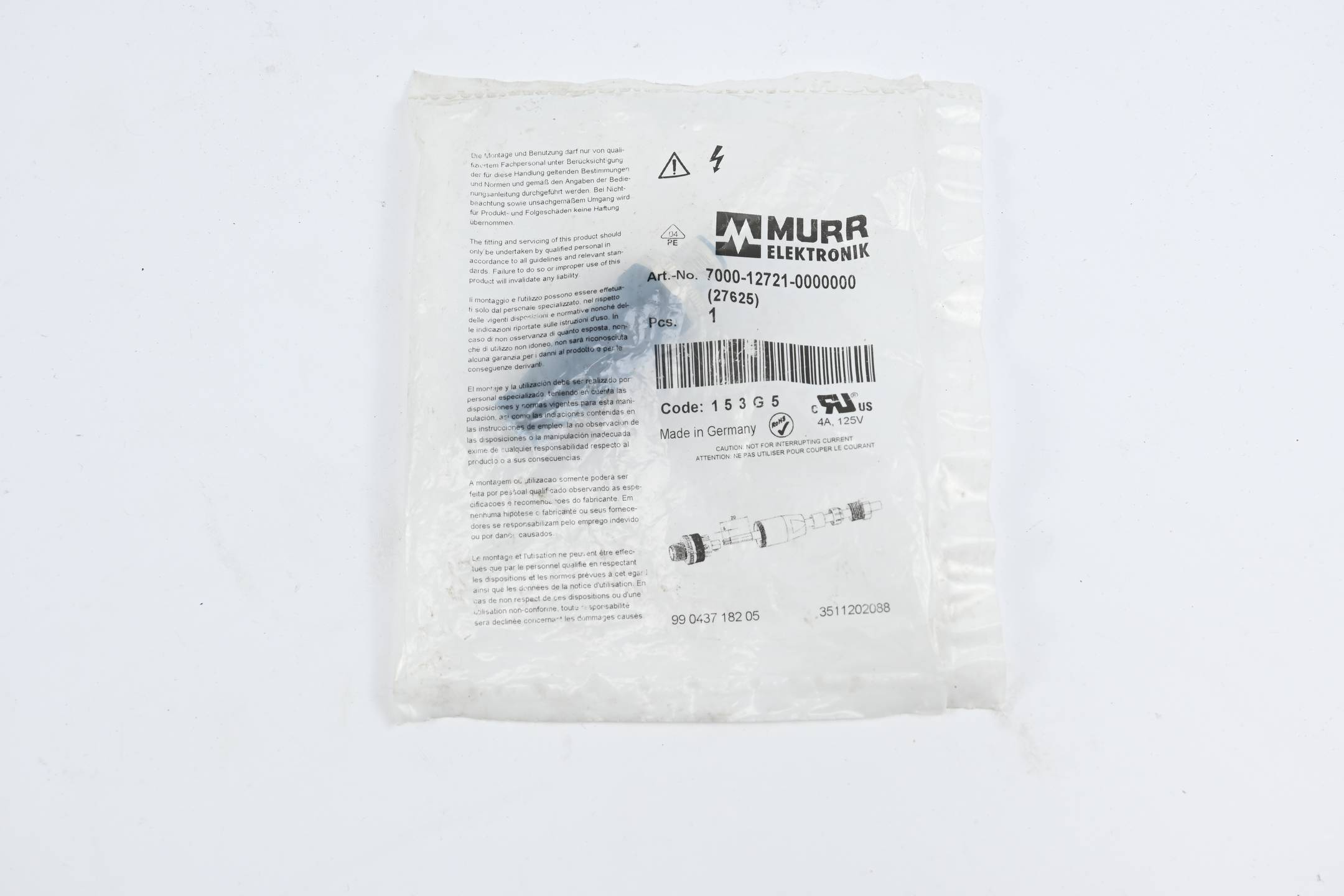 Murr Elektronik Schraubklemmanschluss 7000-12721-0000000 ( 27625 )