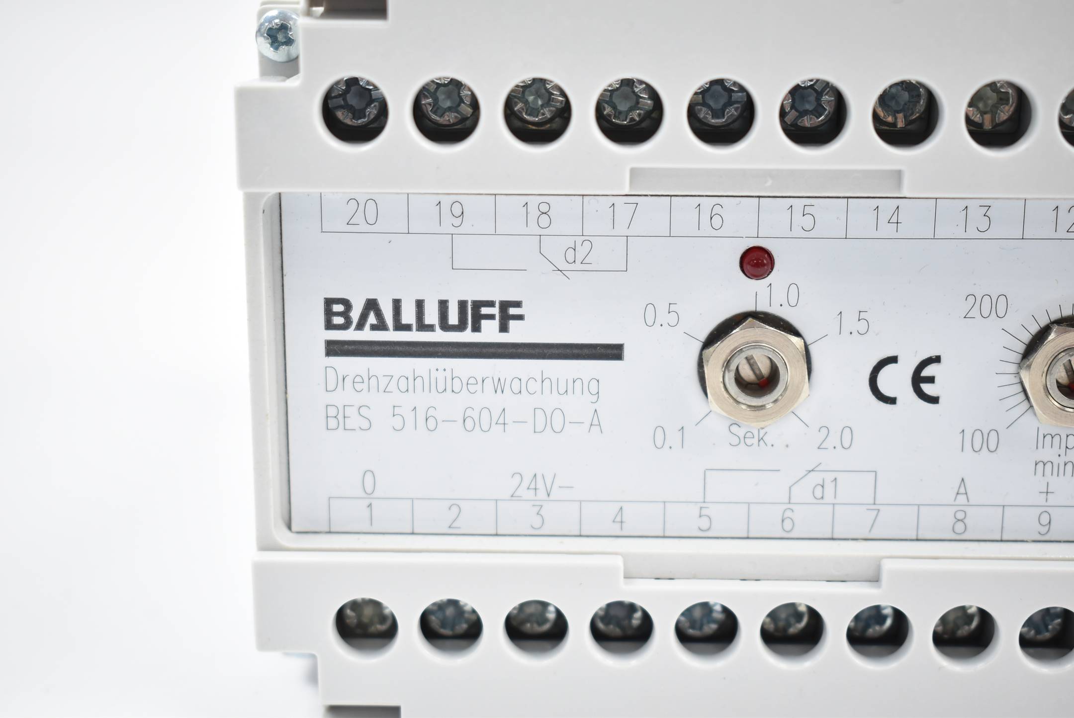 Balluff Drehzahlüberwachungsrelais 24V 0,1-2,0s BES 516-604-DO-A