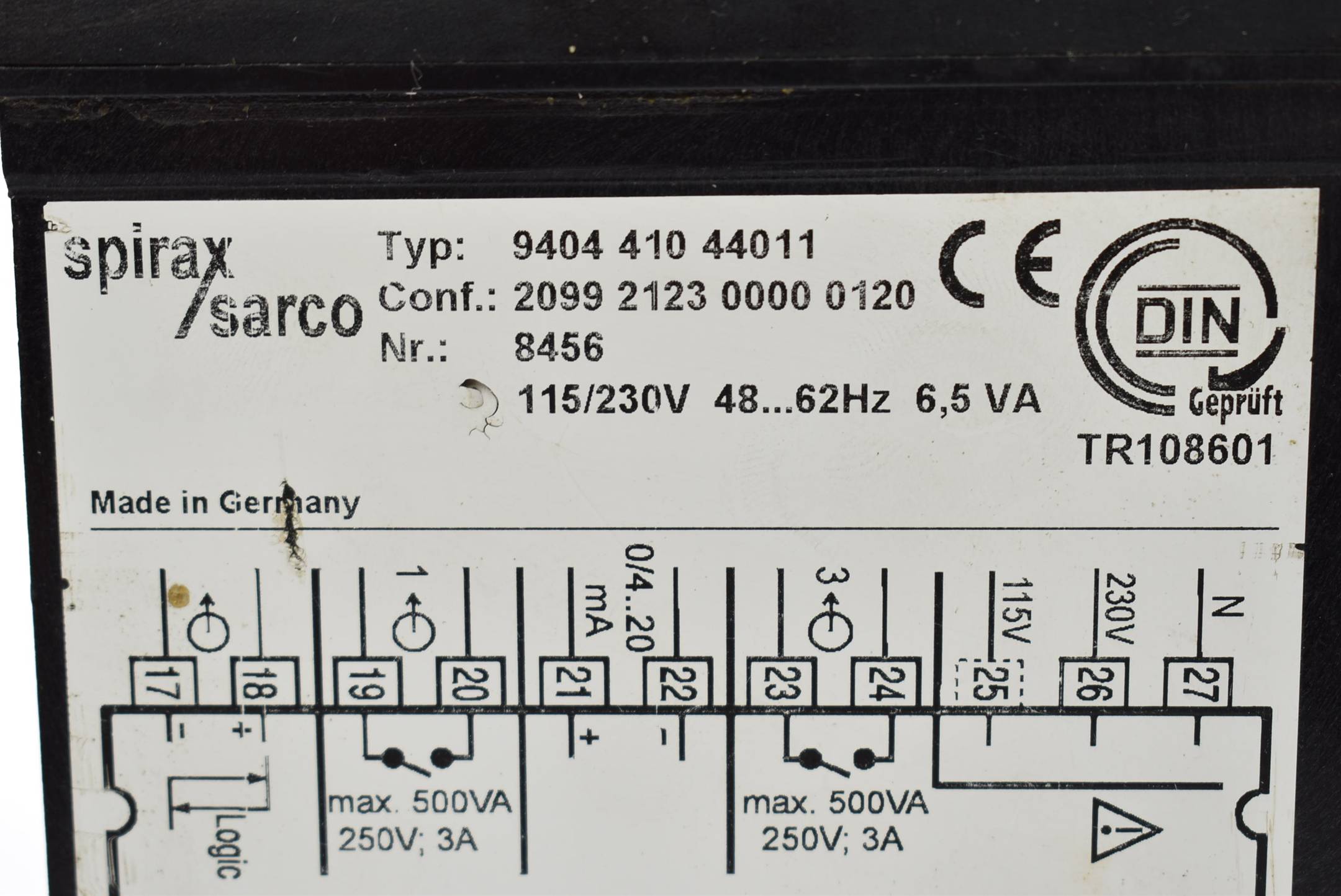 Spirax Sarco EL 90 Bediengerät 115/230V 48-62Hz 6,5VA 9404 410 44011