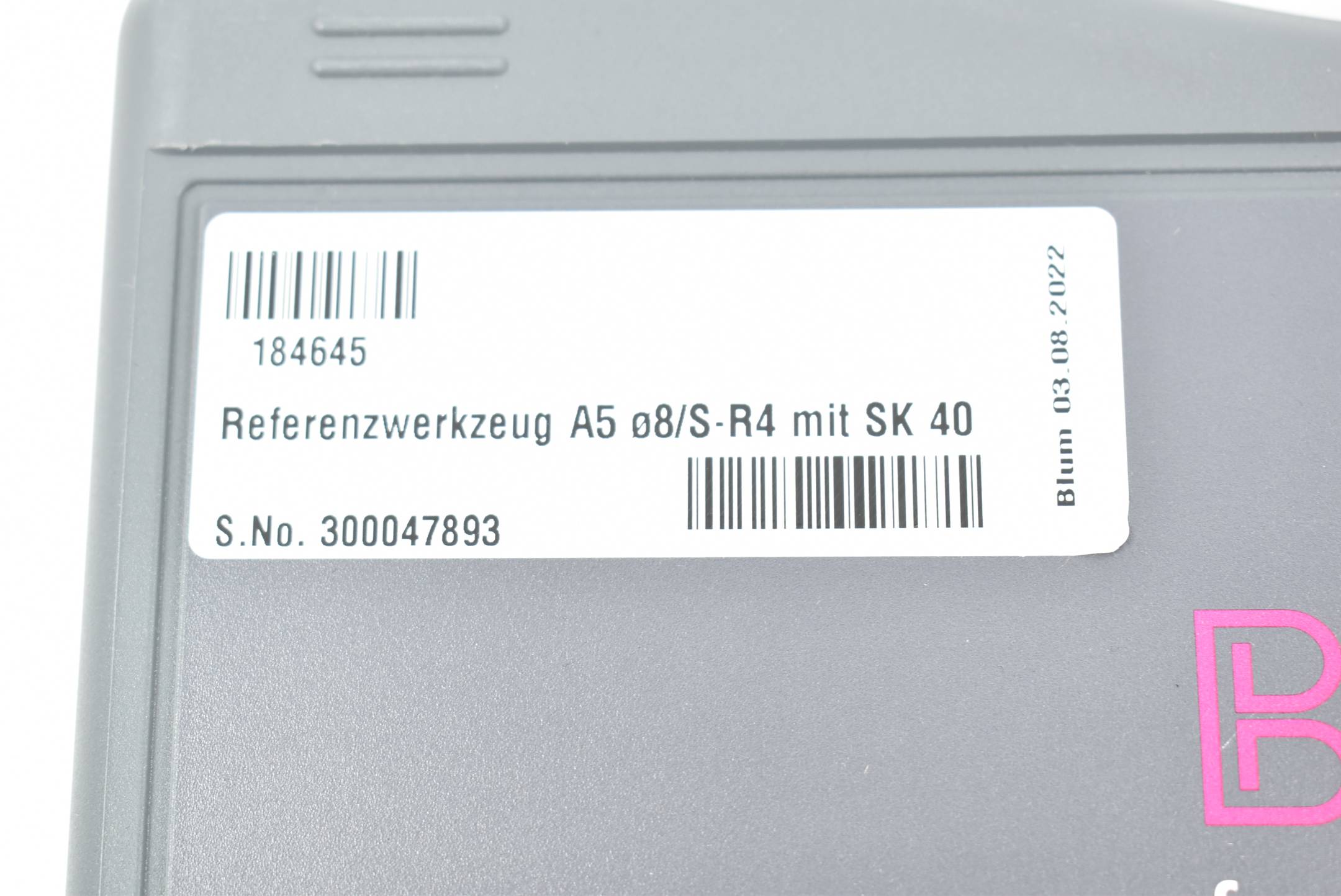 Blum Referenzwerkzeug A5 Ø8/S-R4 mit SK 40 ( 184645 )